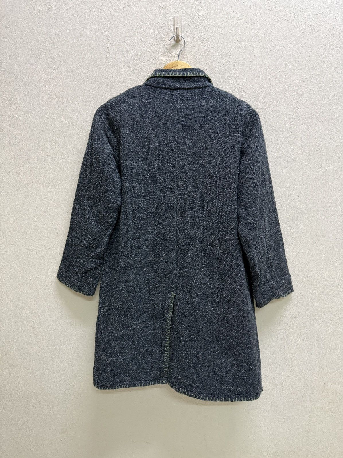 Vintage Yul Women’s Dark Gray Tweeds Coat Jacket Size S / US 4 / IT 40 - 20 Thumbnail