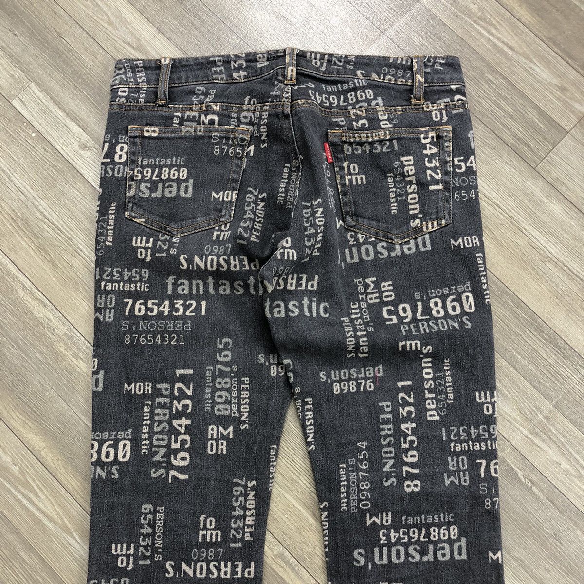 If Six Was Nine × Japanese Brand × Le Grande Bleu (L.G.B.) 2000s Persons Poem Full Print Goa Lgb Bootcut Flared Jeans Size US 28 / EU 44 - 16 Thumbnail
