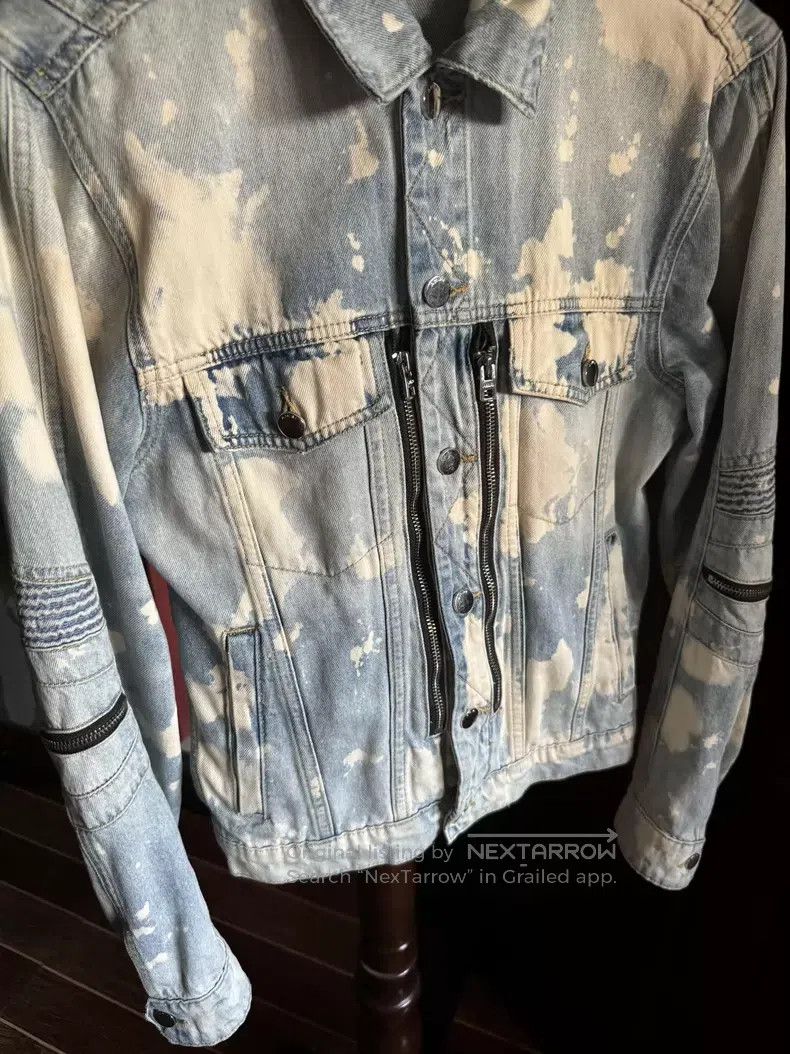 Amiri Amiri Dyed ink splashed destroyed denim jacket Size US S / EU 44-46 / 1 - 4 Thumbnail