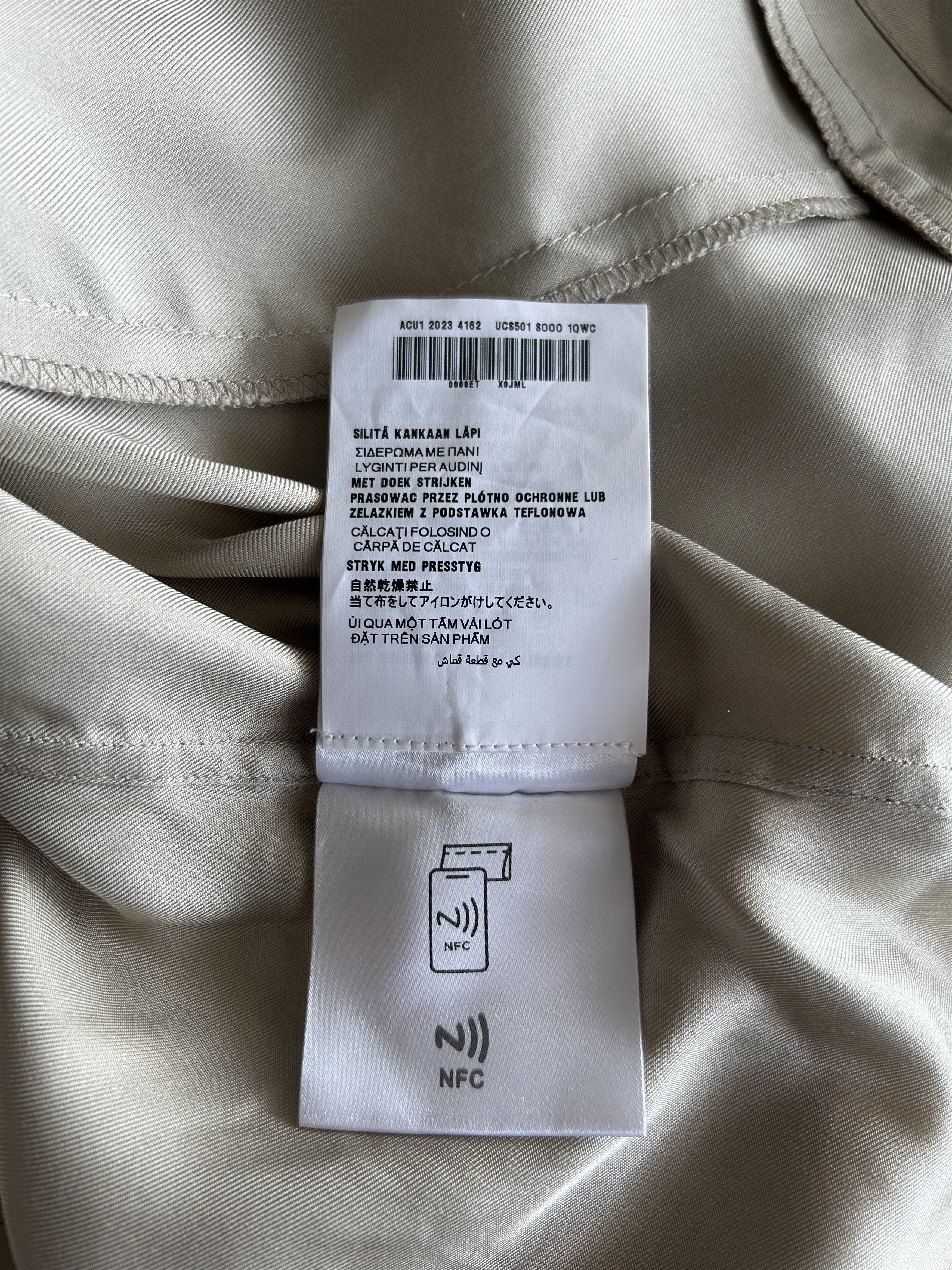 Prada Prada Beige & Black Striped Logo Silk Button Up Shirt Size US XXL / EU 58 / 5 - 7 Thumbnail