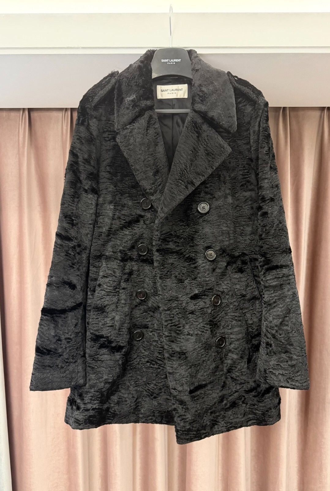 Saint Laurent Paris Saint Laurent SLP Black Eco Fur Coat Sz.50 Size US M / EU 48-50 / 2 - 8 Thumbnail