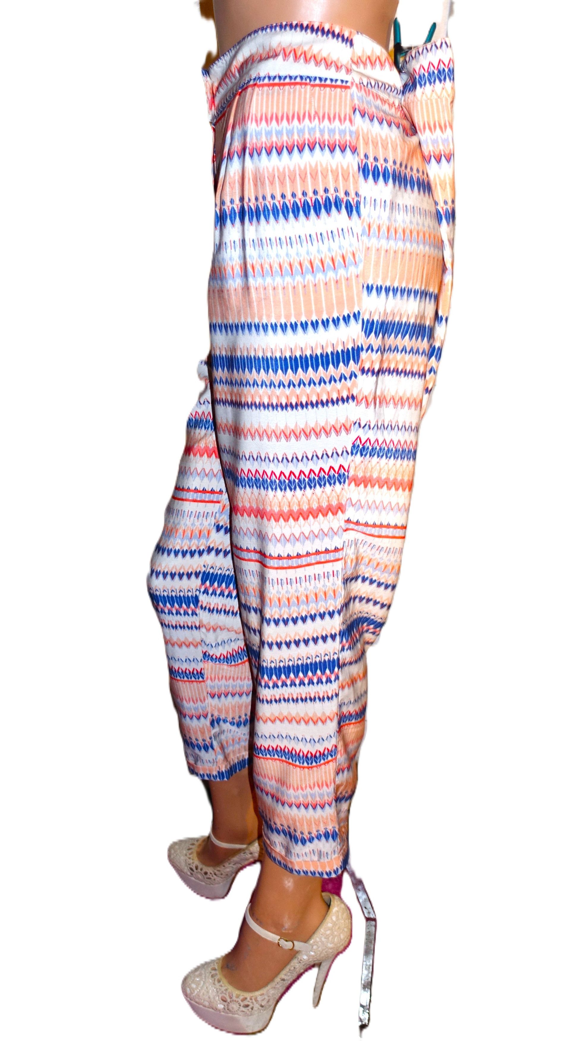 J.Crew J.Crew Blue Orange Stripe Pants M Size 33" - 4 Thumbnail