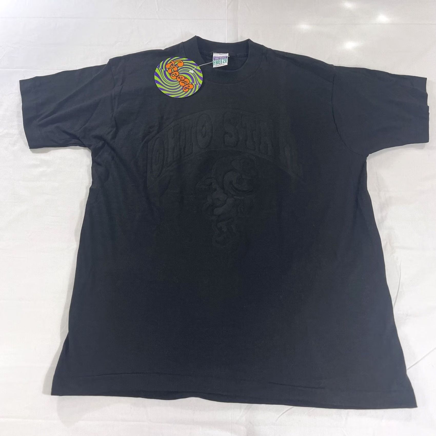 Vintage VINTAGE FREEZE Ohio State Buckeyes BLACKOUT Logo 90s Single Stitch L T-Shirt Mens Black Minecraft Size US L / EU 52-54 / 3 - 2 Thumbnail