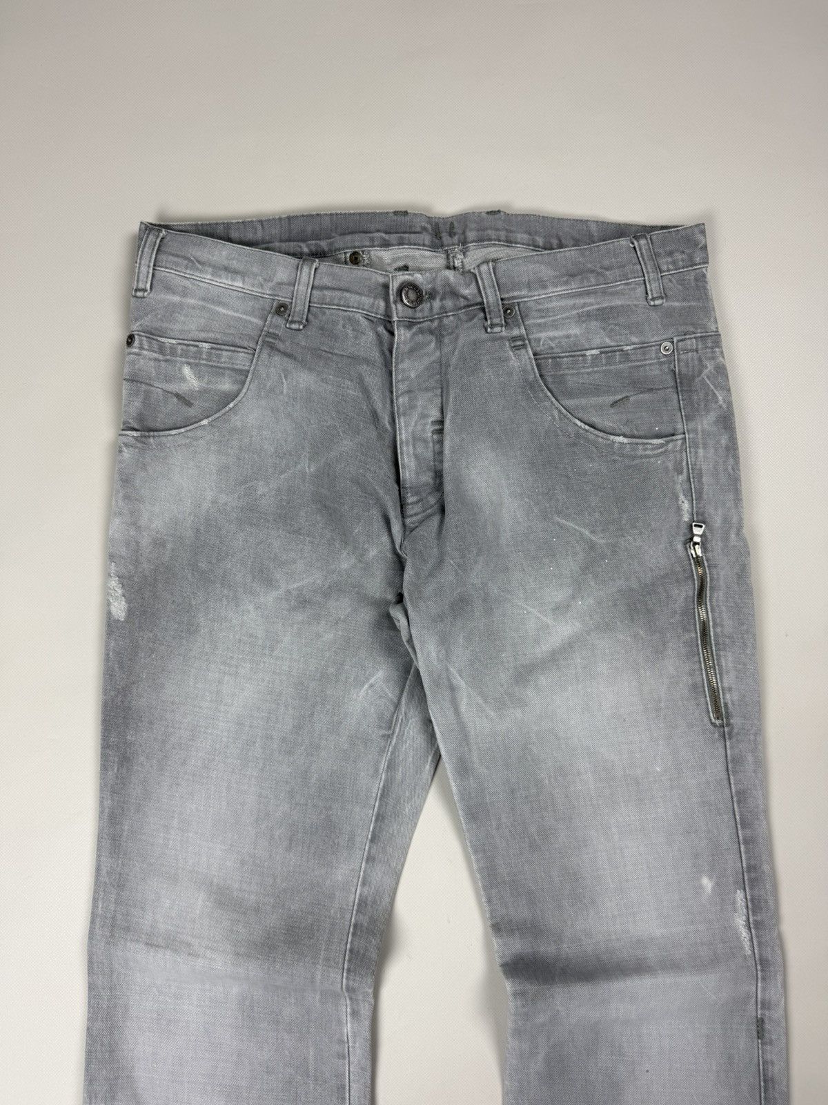 Neil Barrett Neil Barrett Men’s Back Buckle Distressed Denim Jeans Size US 34 / EU 50 - 5 Thumbnail