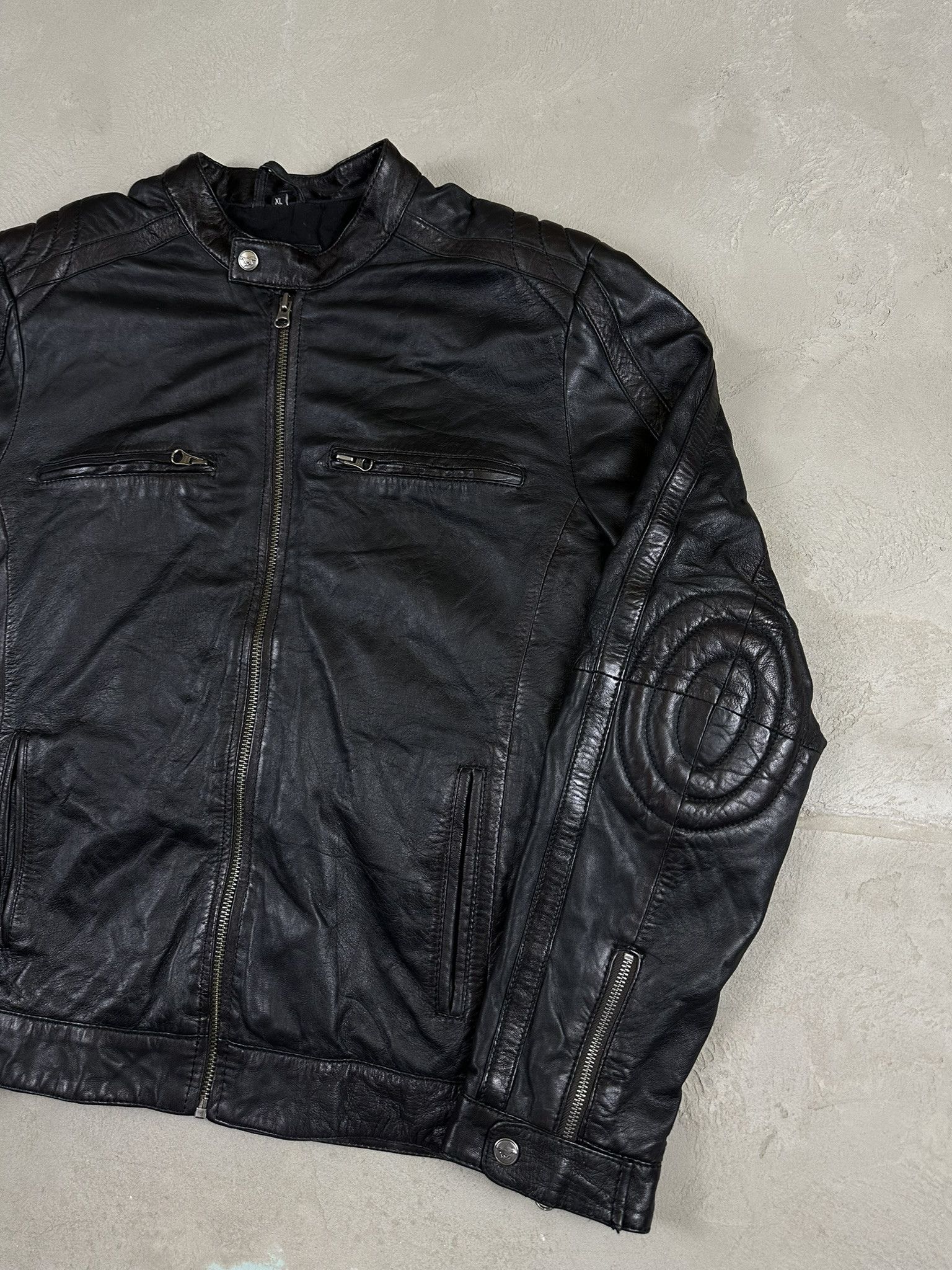 Mustang 90s Vintage Mustang Leather Racing Biker Boxy Jacket Size US XL / EU 56 / 4 - 3 Thumbnail