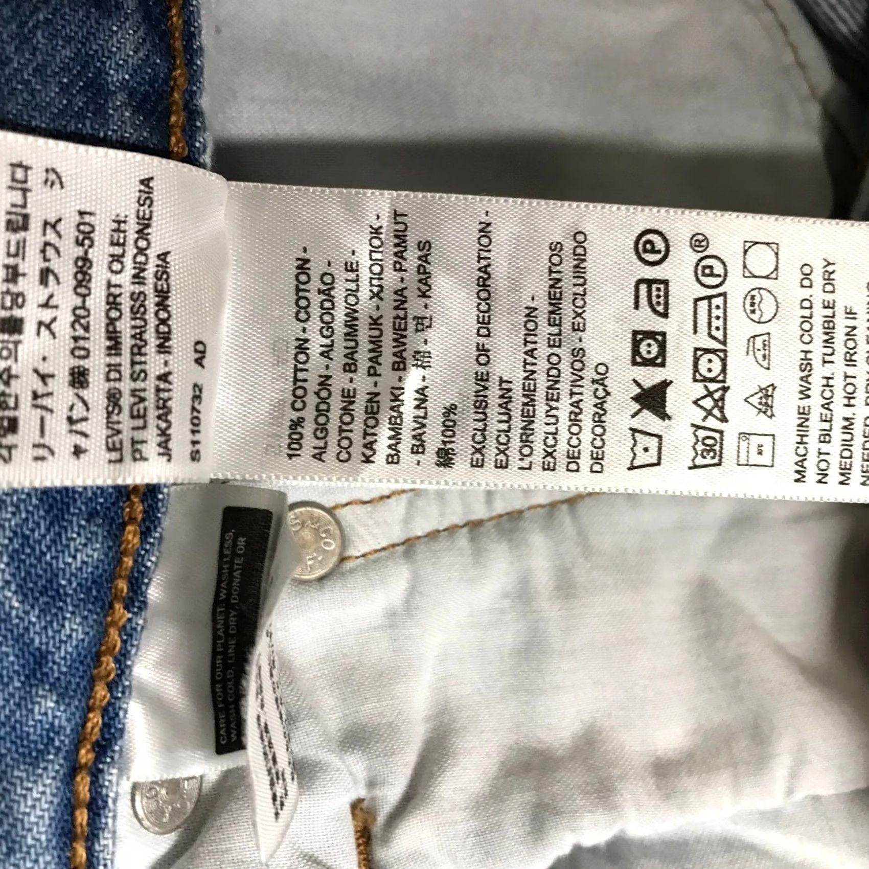 Levi's Levi's 501 Denim Cut Off Shorts Distressed Raw Hem Women's Size 32 Blue Size 24" / US 00 / IT 34 - 7 Thumbnail