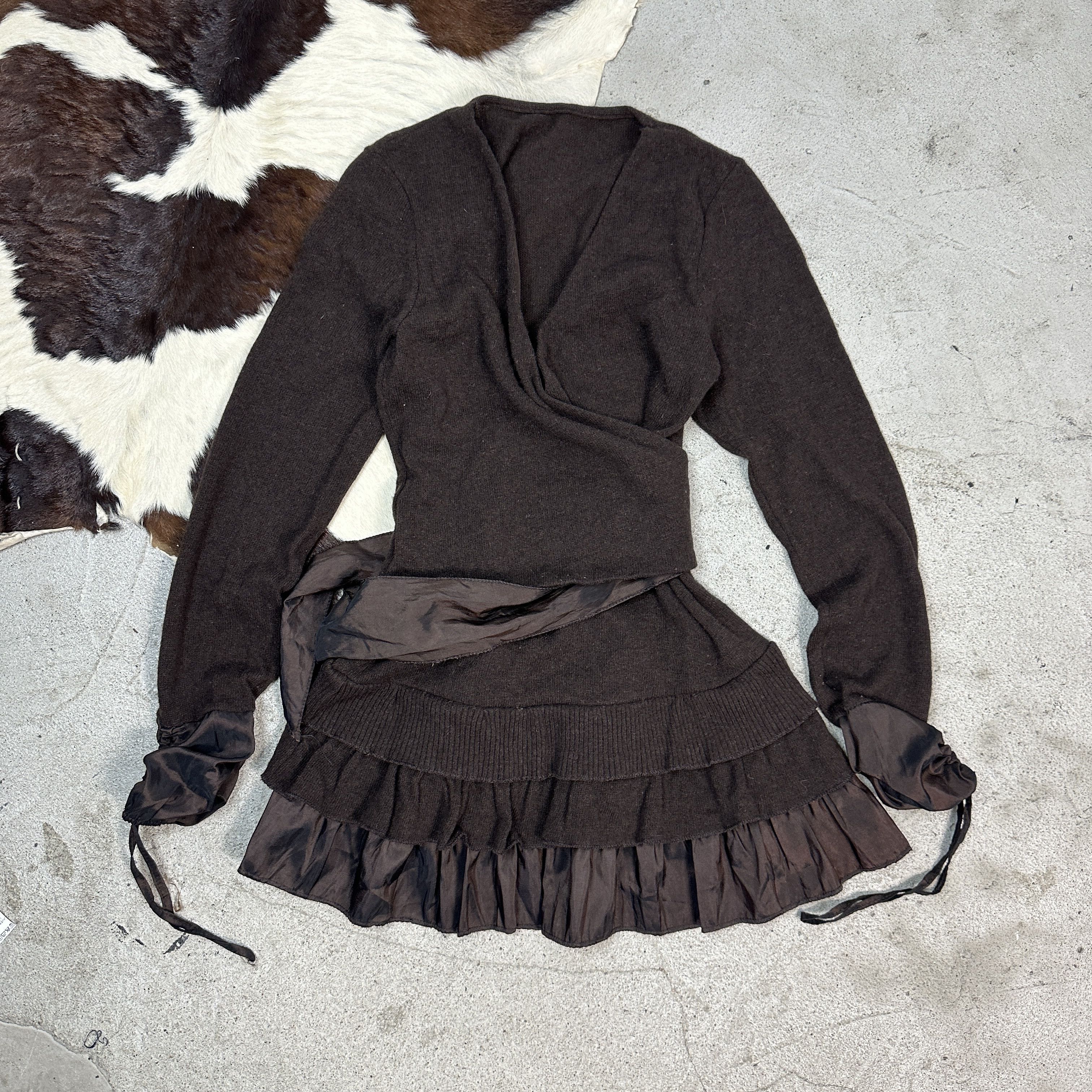 Vintage Vintage Y2K Avant Garde Wrapped Mohair & Nylon Sweater/Dress Size S / US 4 / IT 40 - 5 Thumbnail
