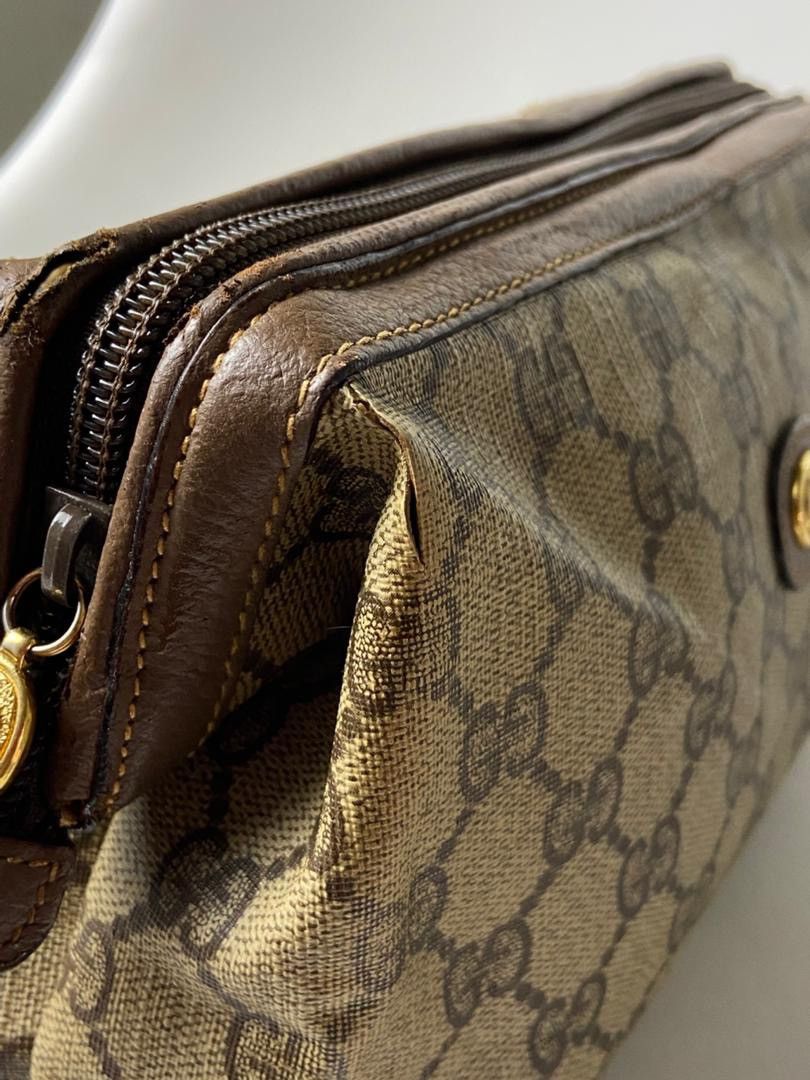 Gucci Vintage GG Supreme Gucci Canvas Pouch (201) Size ONE SIZE - 6 Thumbnail