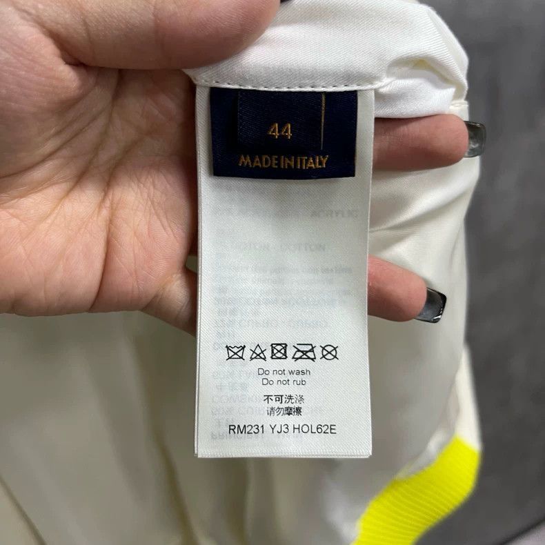 Louis Vuitton Louis Vuitton Yellow Logo Print Baseball Jacket-2506 Size US L / EU 52-54 / 3 - 3 Thumbnail