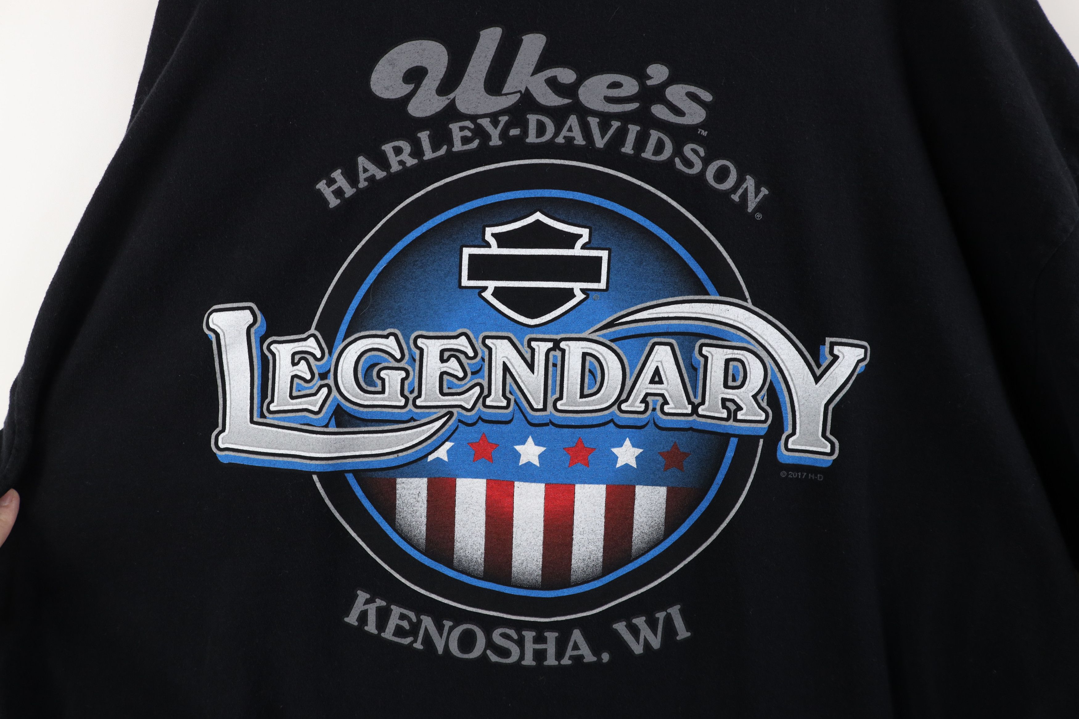 Harley Davidson Vintage Y2K Harley Davidson Flag Motorcycle T-Shirt USA Size US XXL / EU 58 / 5 - 11 Thumbnail