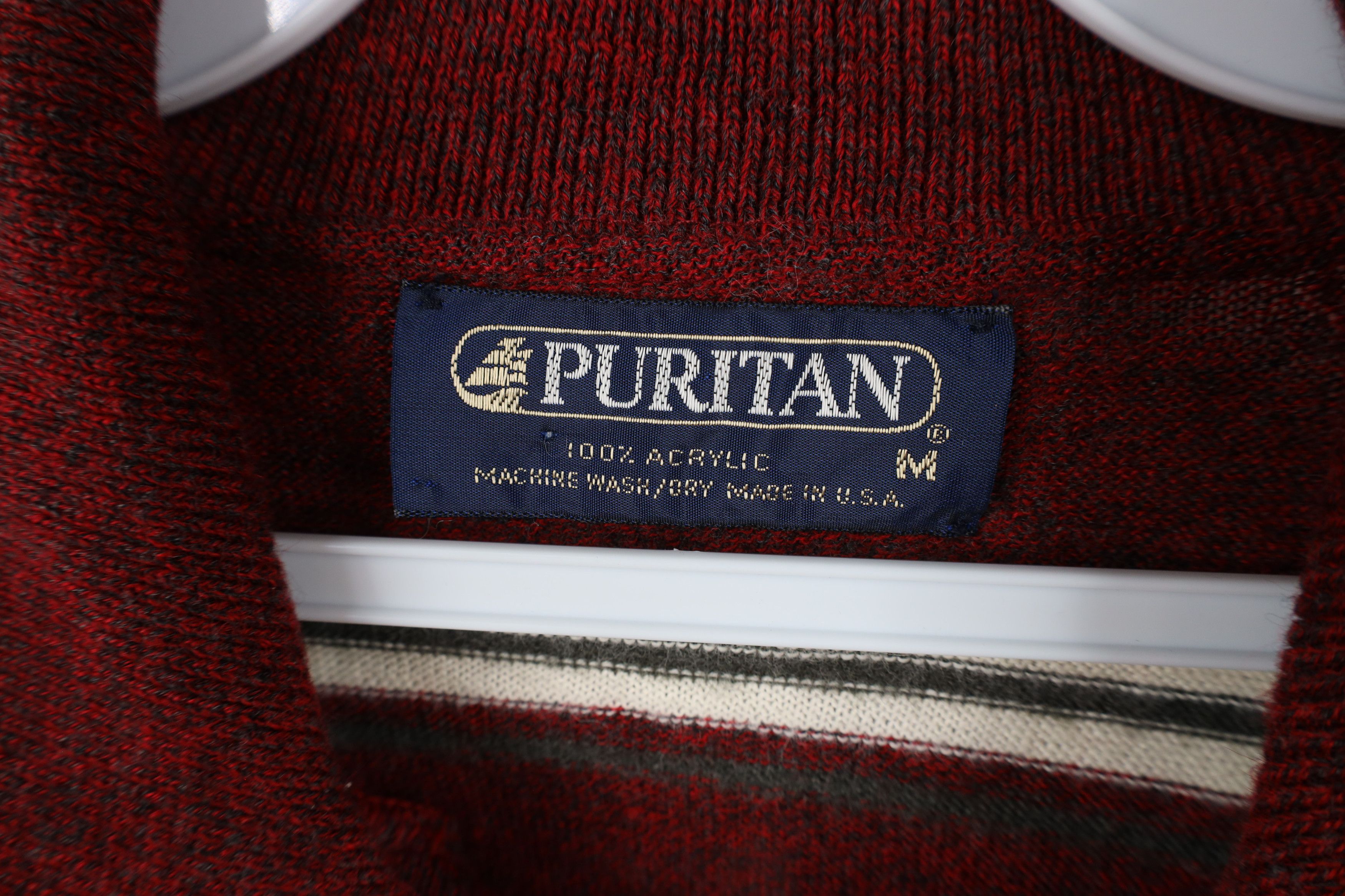 Vintage Vintage 70s Streetwear Block Knit Collared Polo Sweater Size US M / EU 48-50 / 2 - 6 Thumbnail