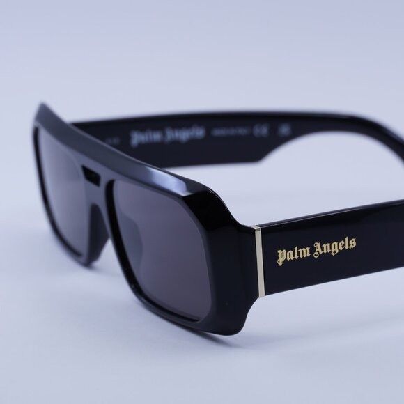 Palm Angels Palm Angels PERI102 WILLOW 1007 Sunglasses Black Rectangle Size ONE SIZE - 7 Thumbnail