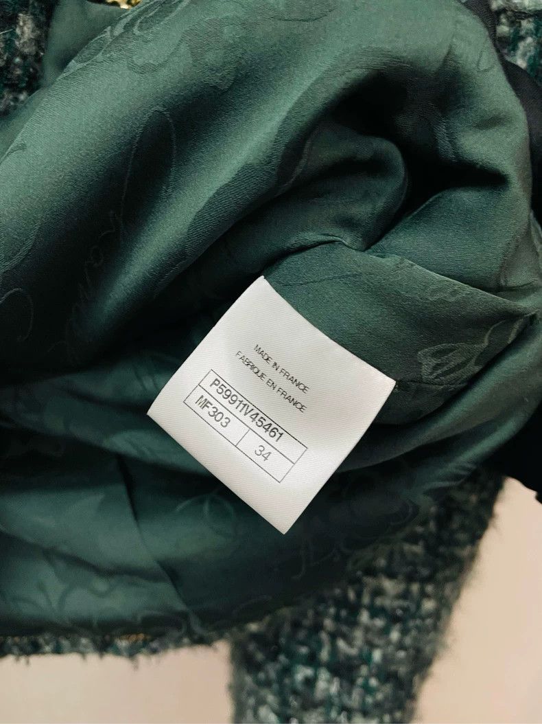 Chanel Chanel Green Forest Tweed Woven jacket 2504-Nextarrow Size XXS / US 00 / IT 34 - 6 Thumbnail