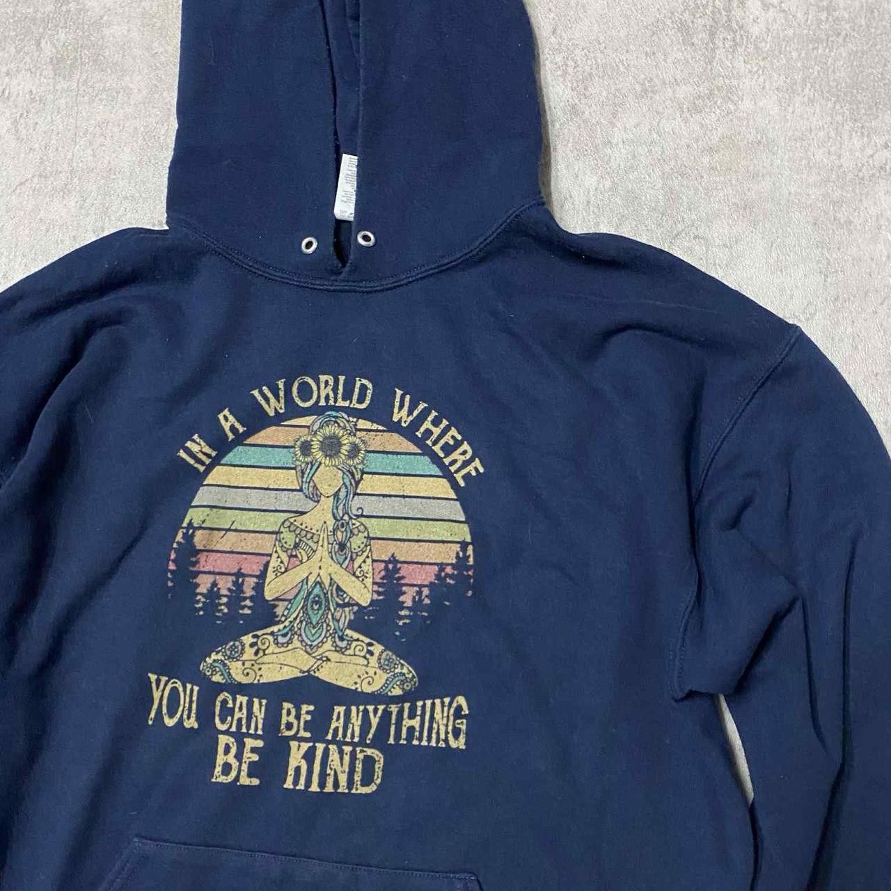 Other Navy blue hoodie with "In a world where you can be anything Size US L / EU 52-54 / 3 - 4 Thumbnail