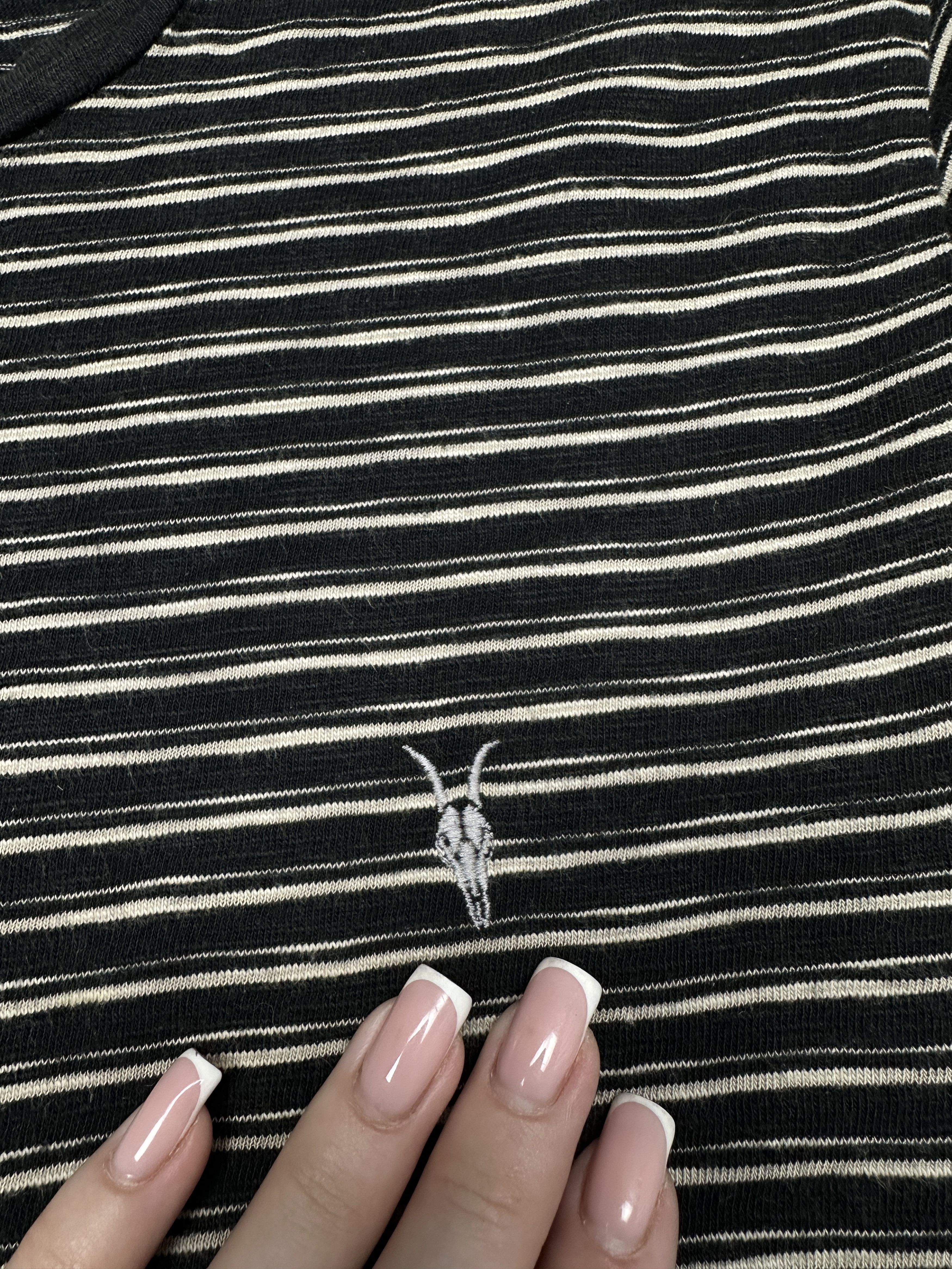 Allsaints Allsaints Mens Mana Crew Neck Striped T-Shirt Size US XS / EU 42 / 0 - 3 Thumbnail