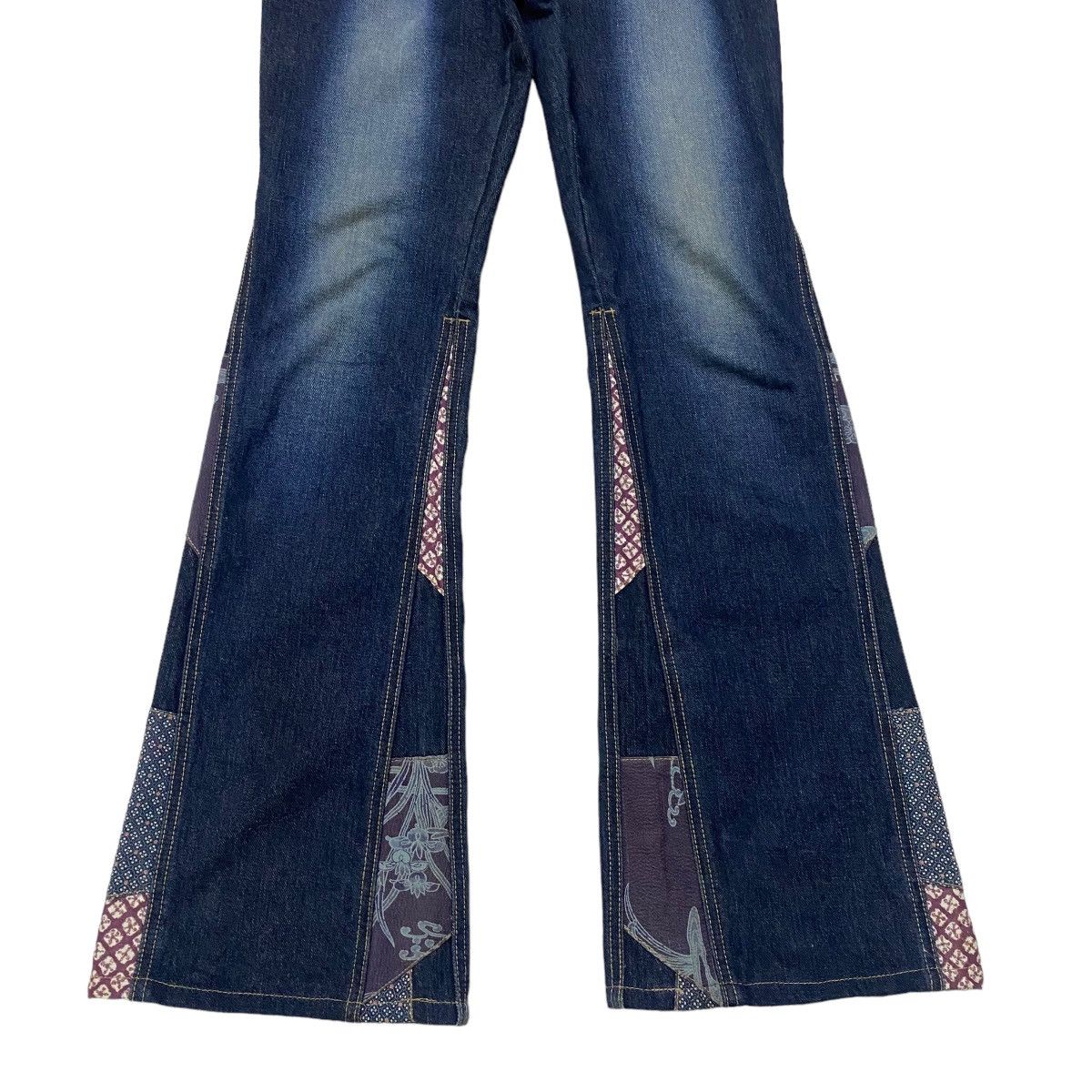Japanese Brand SCANDAL COWBOY Denim Super Flare Patchwork Jeans Size US 28 / EU 44 - 7 Thumbnail