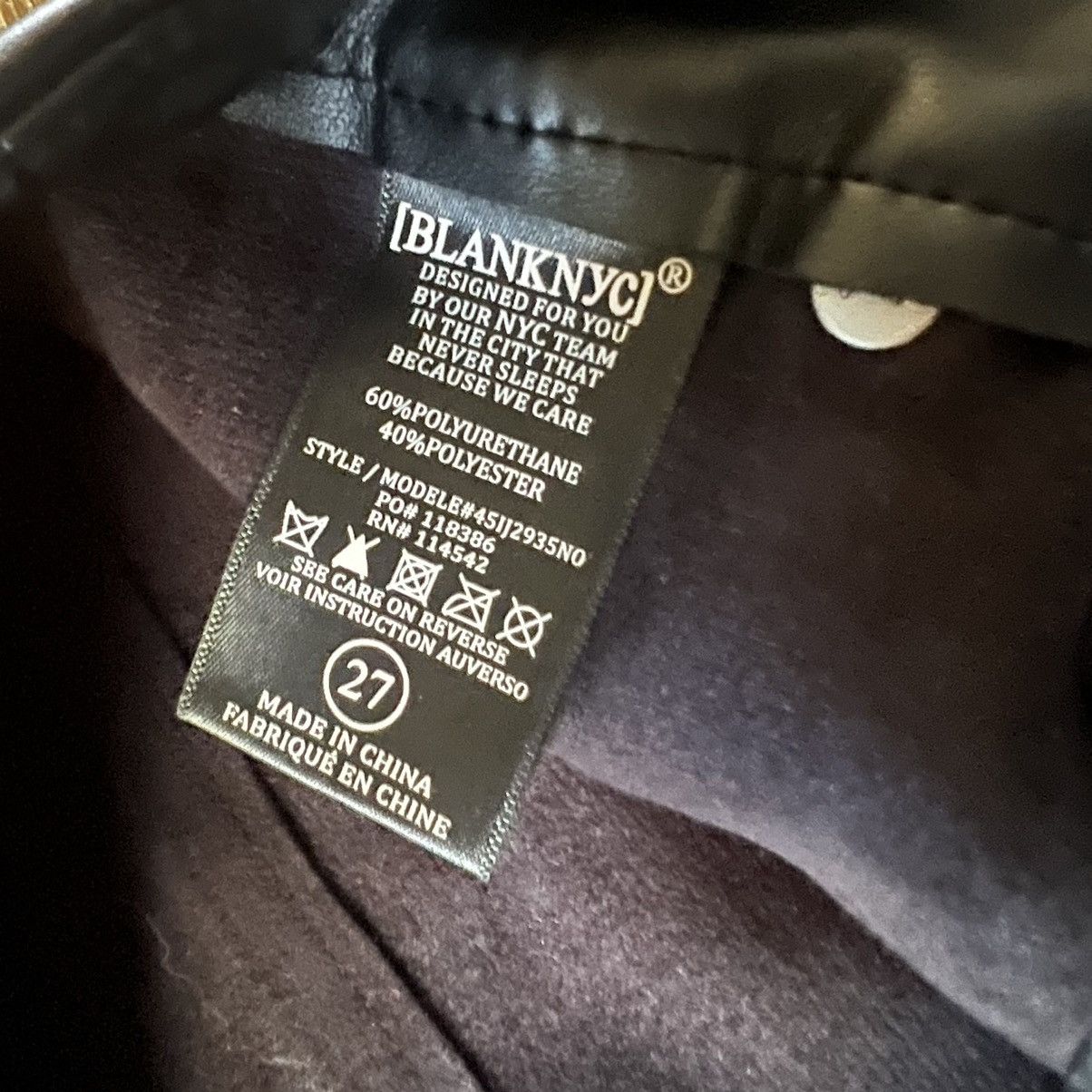 BLANKNYC Pleather Black NYC Vintage Pants Size 27" / US 4 / IT 40 - 4 Thumbnail