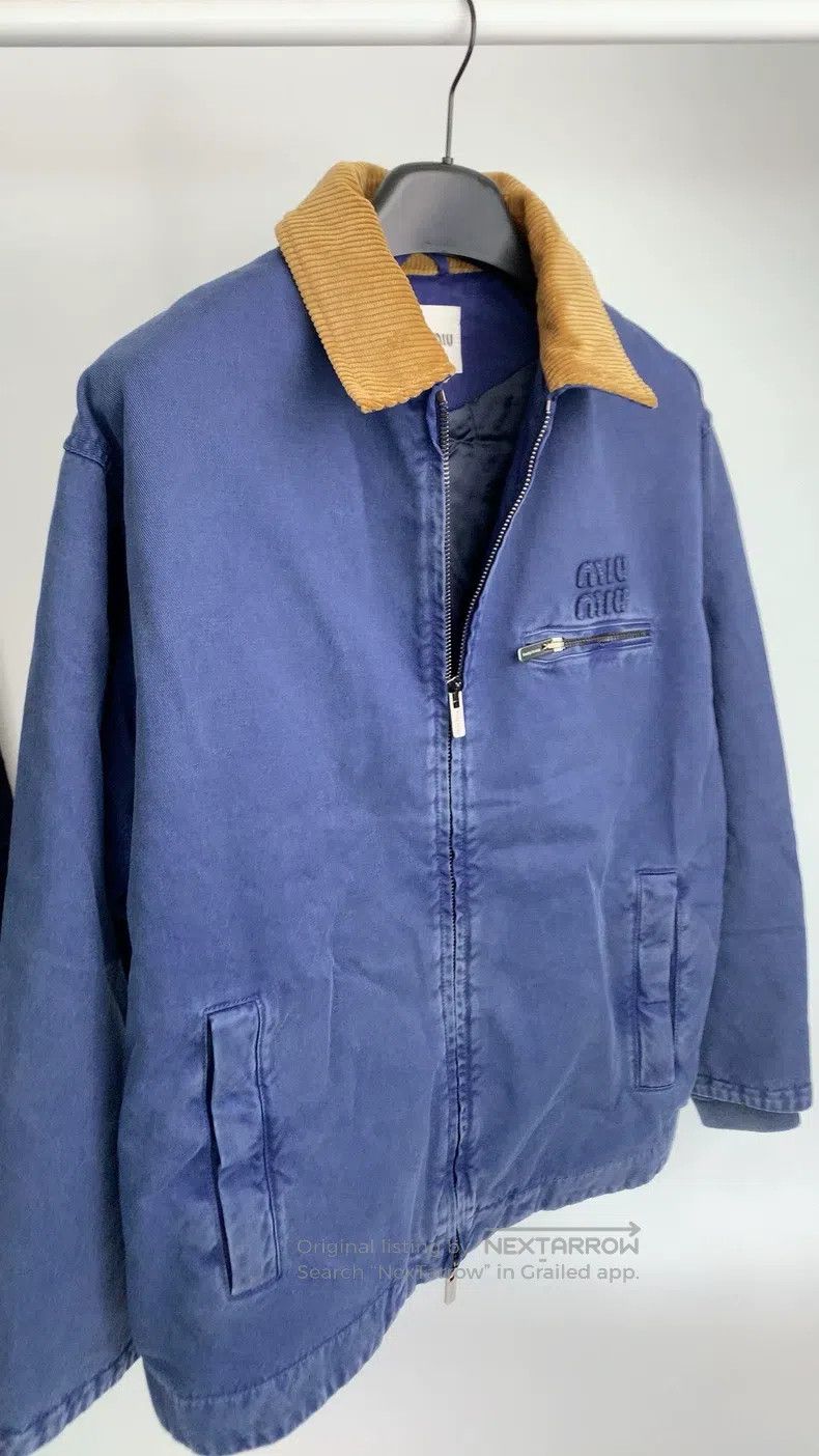 Miu Miu Miu Miu 38 Early spring corduroy collar blue tooling cotton Size M / US 6-8 / IT 42-44 - 1 Thumbnail