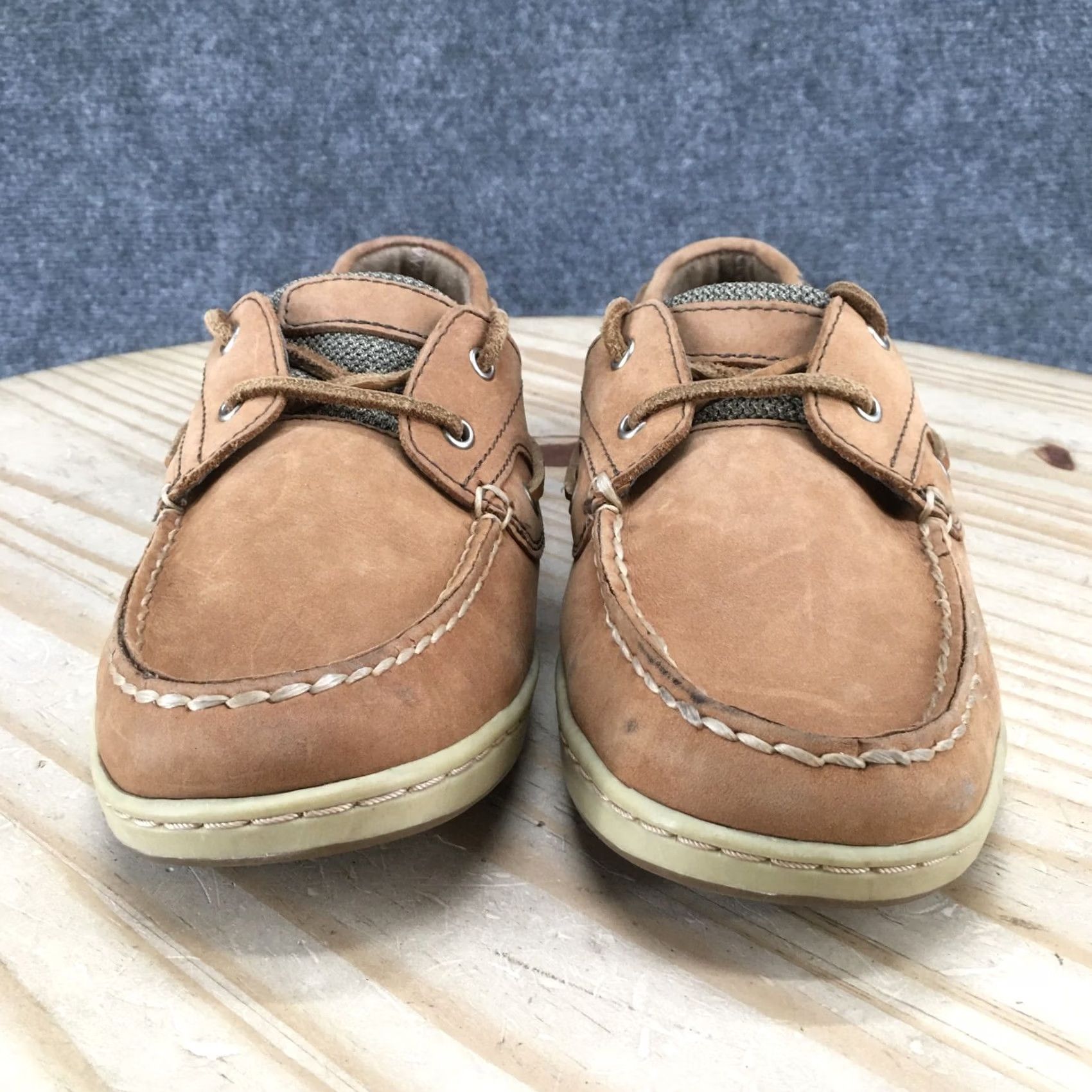 Vintage Arizona Jean Co Boat Shoes Womens 10 M Brown Leather Lace Up Casual Shoes Size 32" / US 10 / IT 46 - 7 Thumbnail
