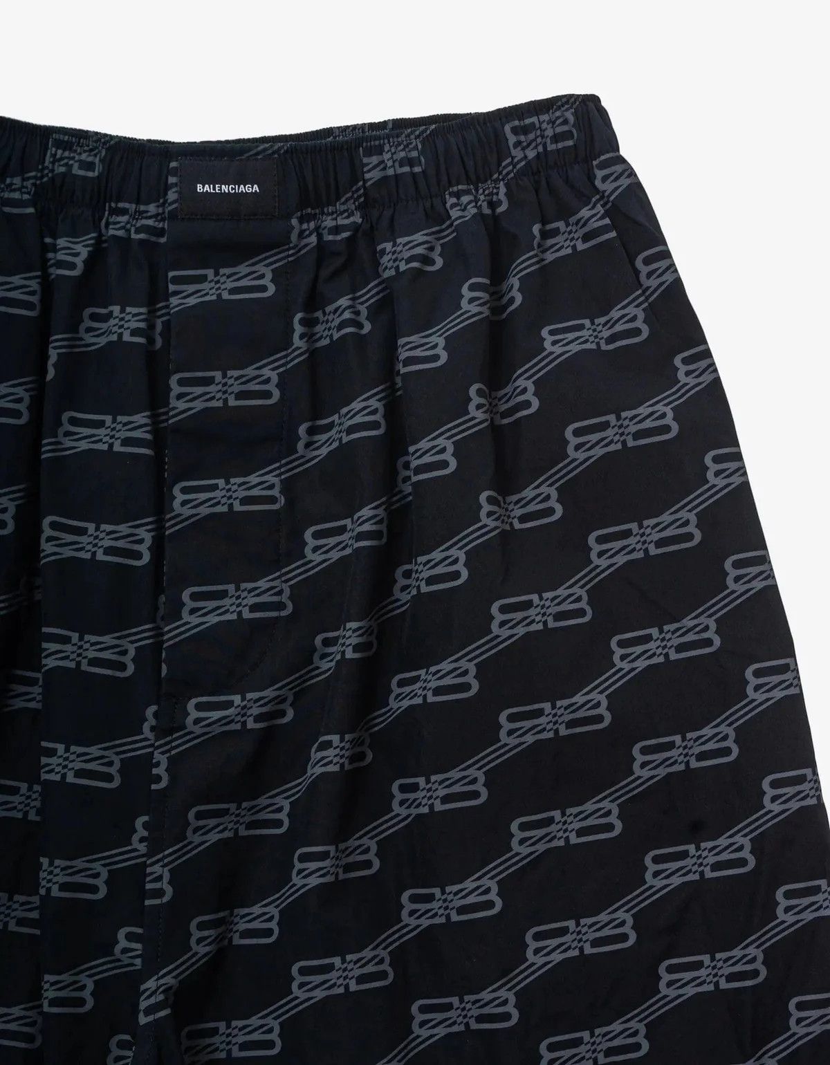 Balenciaga o1mt1gz0924 BB Monogram Pyjama Pants in Black/Grey Size US 34 / EU 50 - 7 Thumbnail