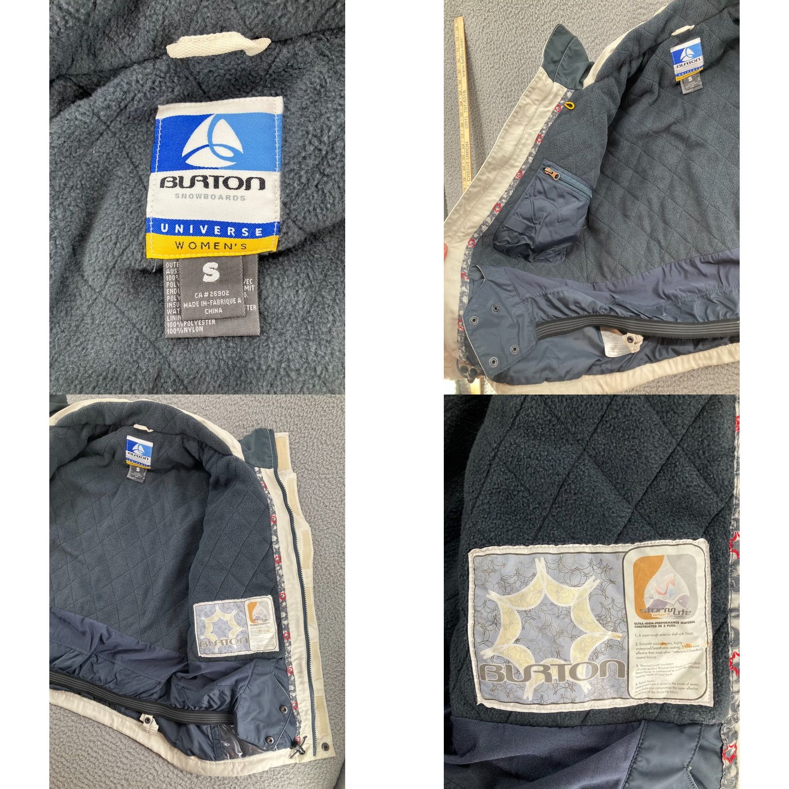 Burton Burton Jacket Womens Small White Universe Snowboard Skiing Fleece Lined Outdoors Size S / US 4 / IT 40 - 9 Thumbnail