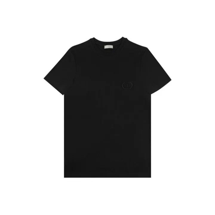 Dior Dior Logo Embroidered Short Sleeve T-shirt 0079 Size US M / EU 48-50 / 2 - 1 Thumbnail