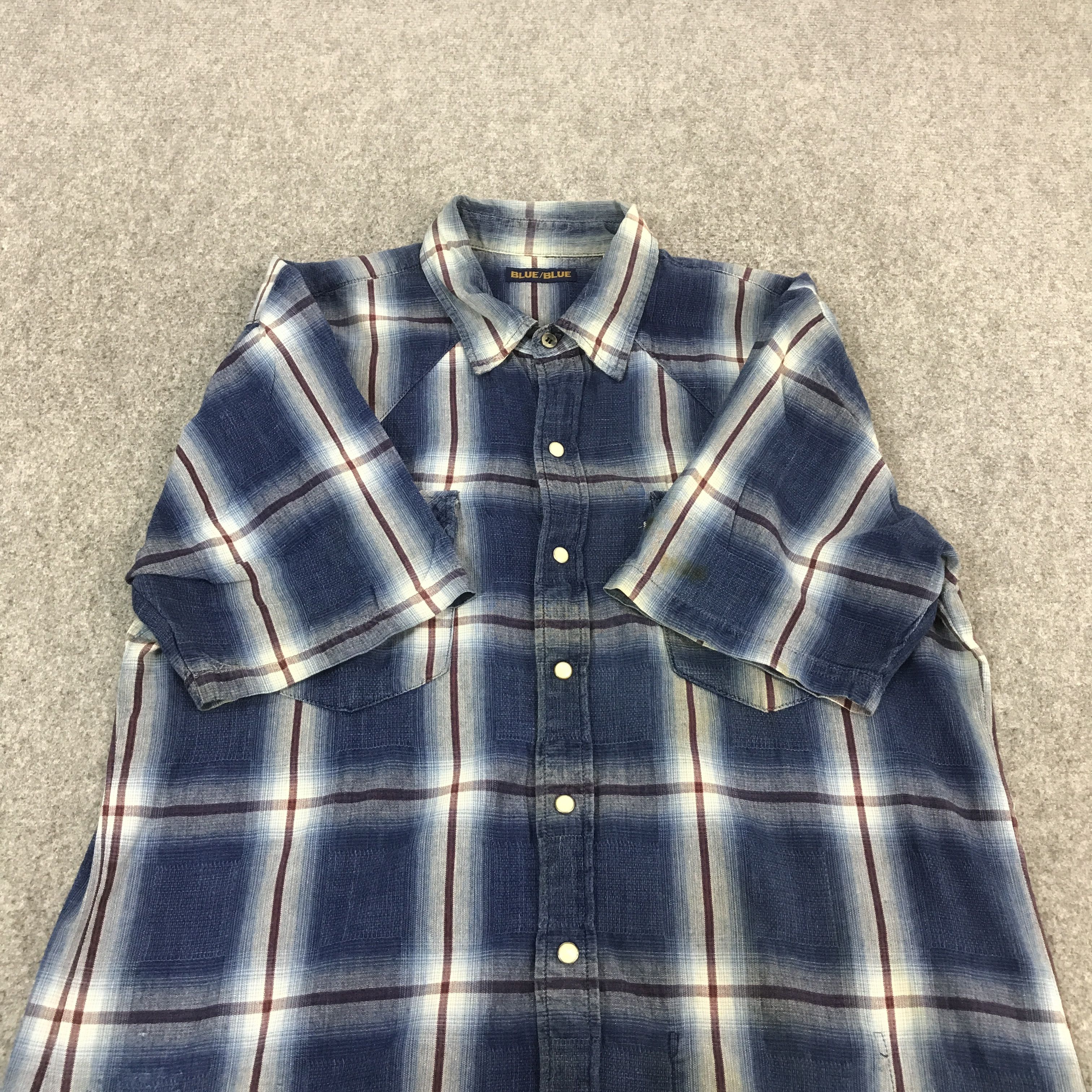 Blue Blue Japan × Japanese Brand BLUE BLUE JAPAN TARTAL DESIGN BUTTON UP SHIRTS Size US L / EU 52-54 / 3 - 8 Thumbnail