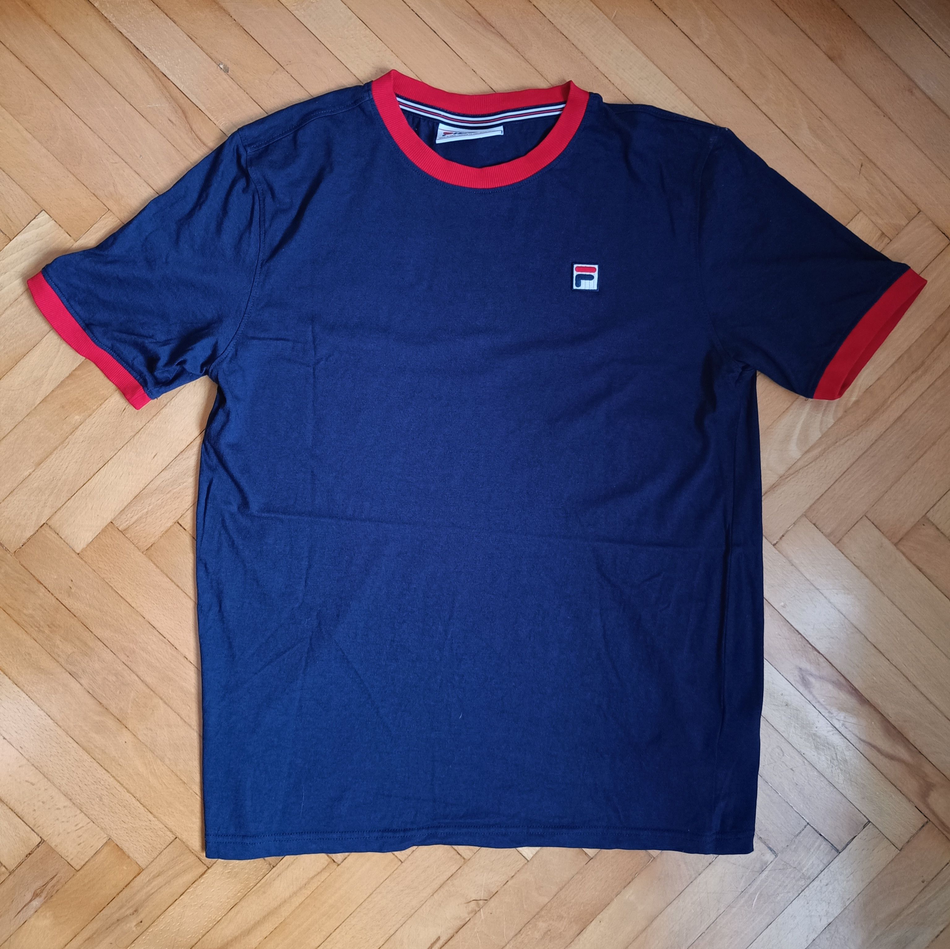 Fila Fila Men's T-Shirt - Navy Blue with Red Accents Size US M / EU 48-50 / 2 - 1 Thumbnail