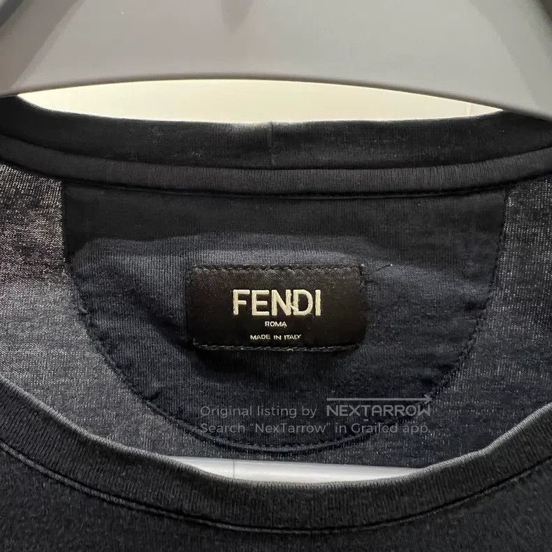 Fendi Fendi Short-sleeved cotton top with sequin monster on ches Size US M / EU 48-50 / 2 - 3 Thumbnail