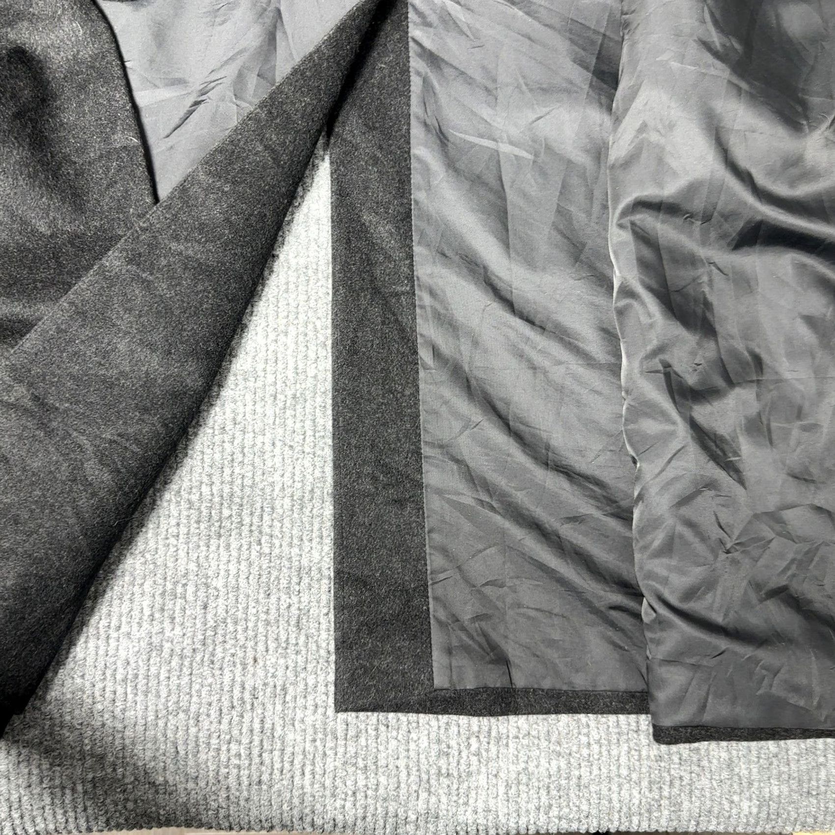 Doublet VINTAGE Petrocelli Wool Cashmere Coat Mens 3XL Black Double Breasted Overcoat Size US XXL / EU 58 / 5 - 7 Thumbnail