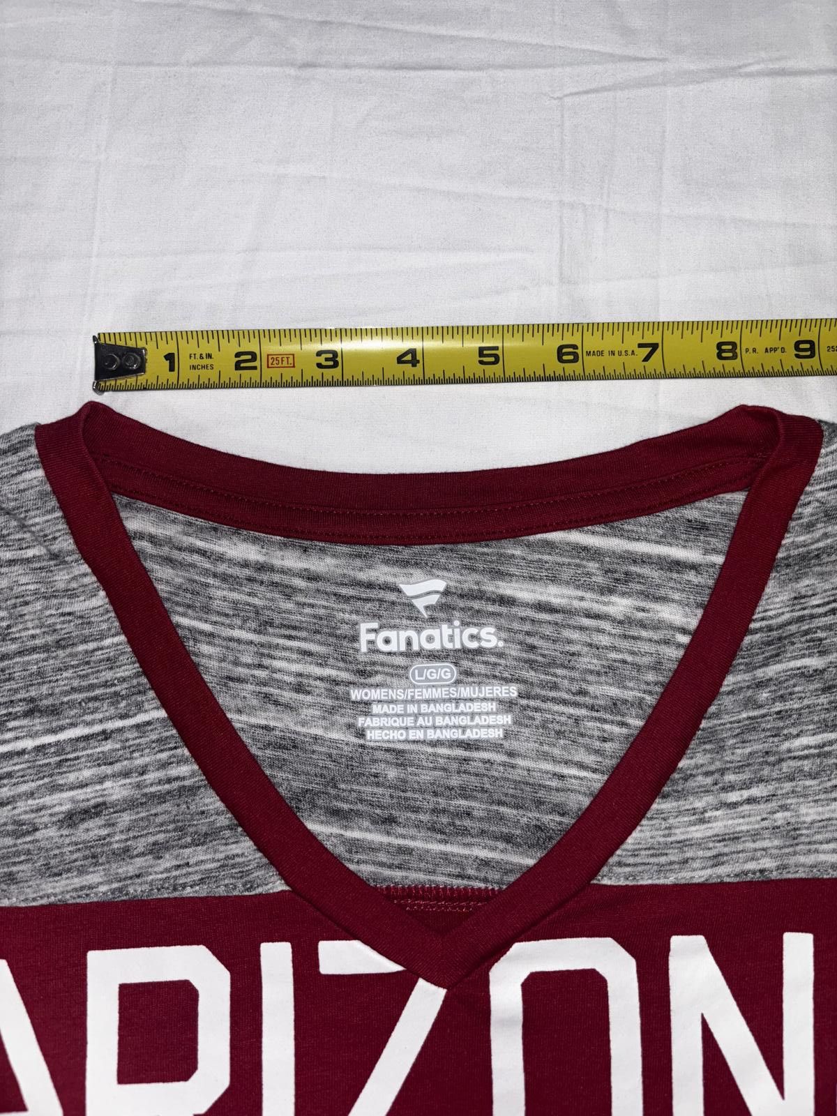 Designer Arizona Cardinals Fanatics Women's V-Neck Tee Shirt Size L / US 10 / IT 46 - 7 Thumbnail