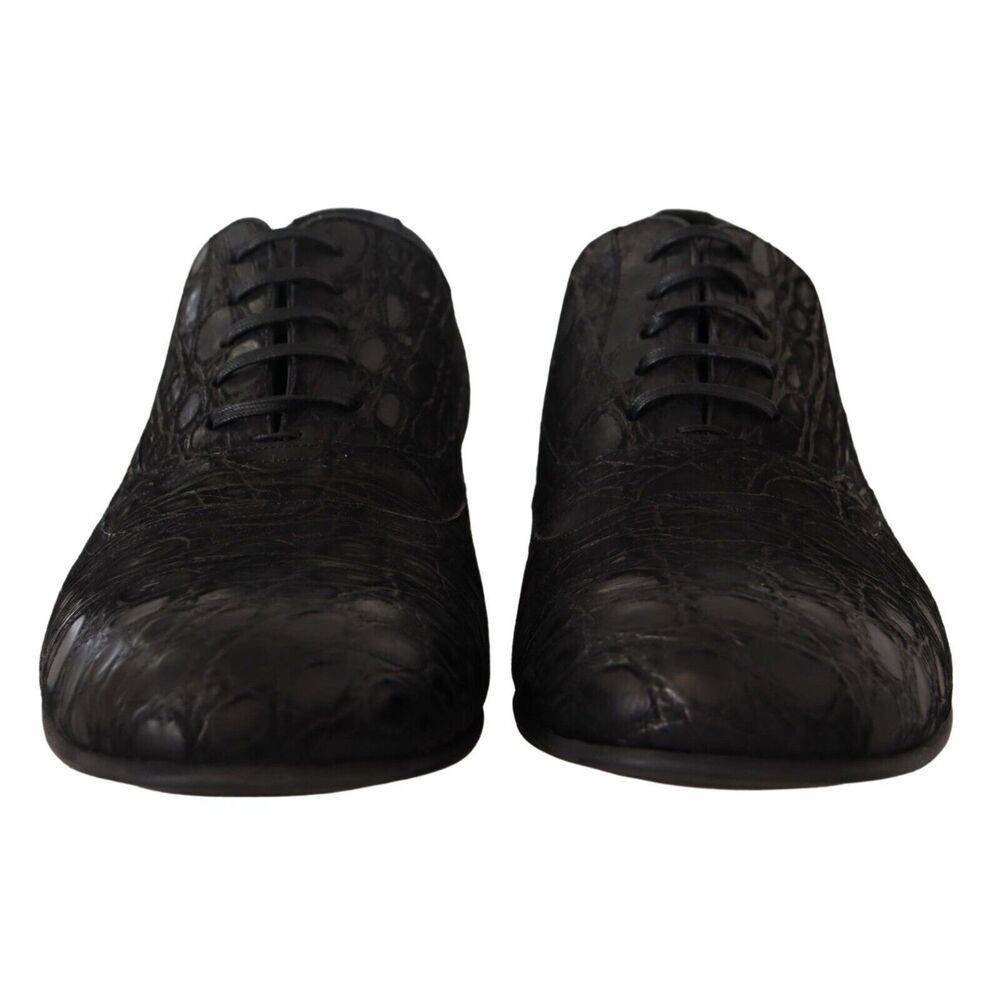 Dolce & Gabbana Dolce & Gabbana Elegant Exotic Leather Oxford Shoes Size US 11 / EU 44 - 2 Thumbnail