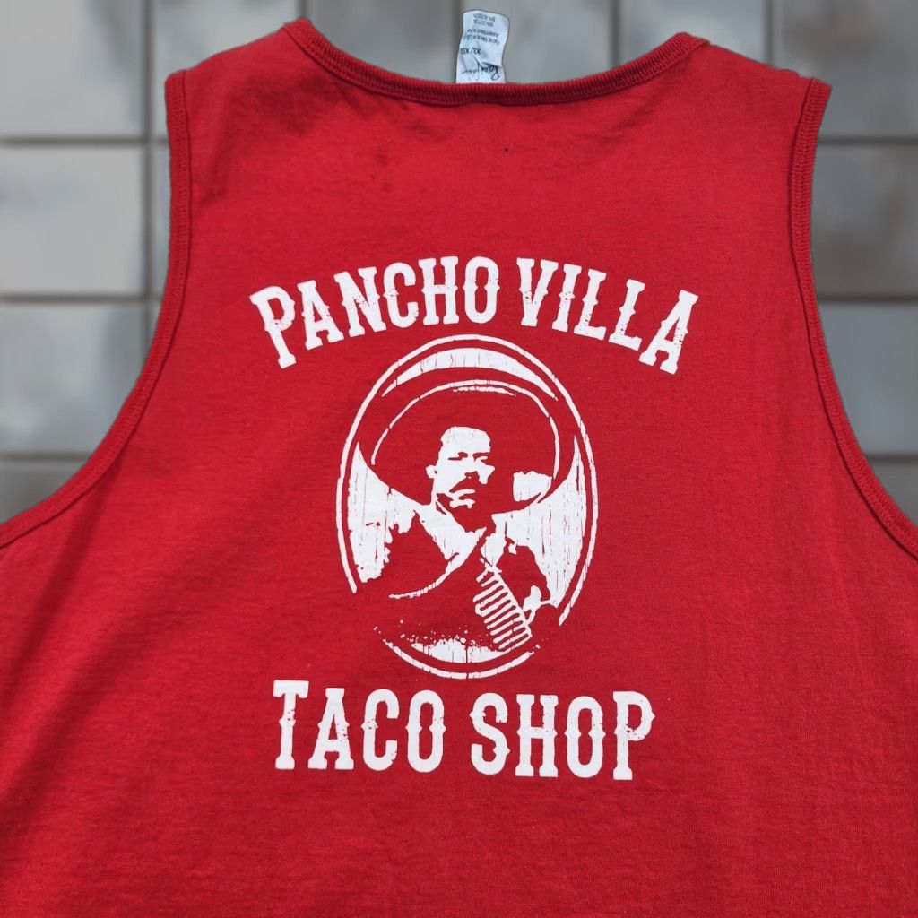 Vintage VINTAGE Pancho Villa Taco Shop Shirt Women XL Red Tank Top Sleeveless Graphic USA Made Size XL / US 12-14 / IT 48-50 - 1 Thumbnail