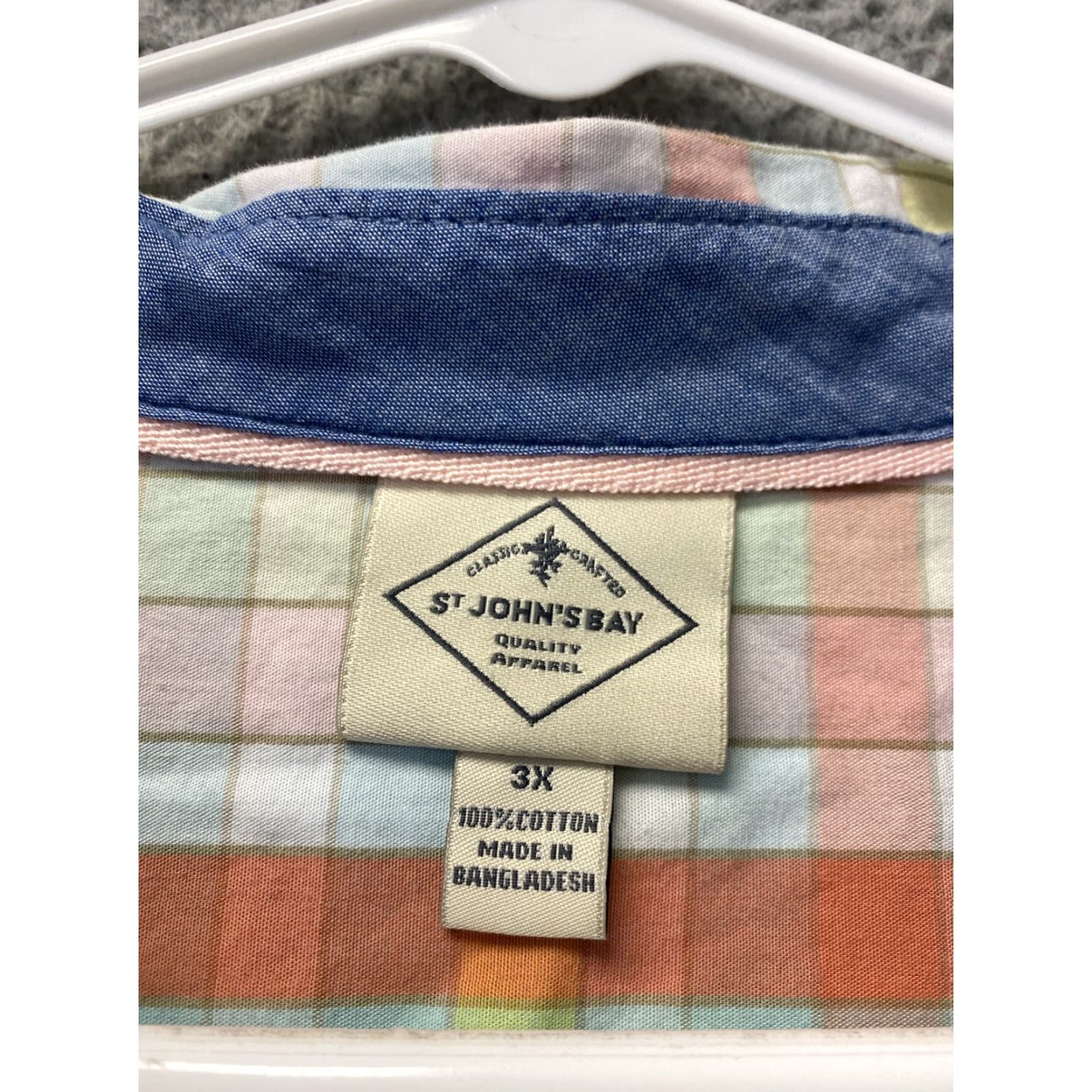 Pinko ST JOHN'S BAY Long Sleeve Button-Up Blouse 3XL Multicolor Check Women's Size XXL / US 16-18 / IT 52-54 - 3 Thumbnail