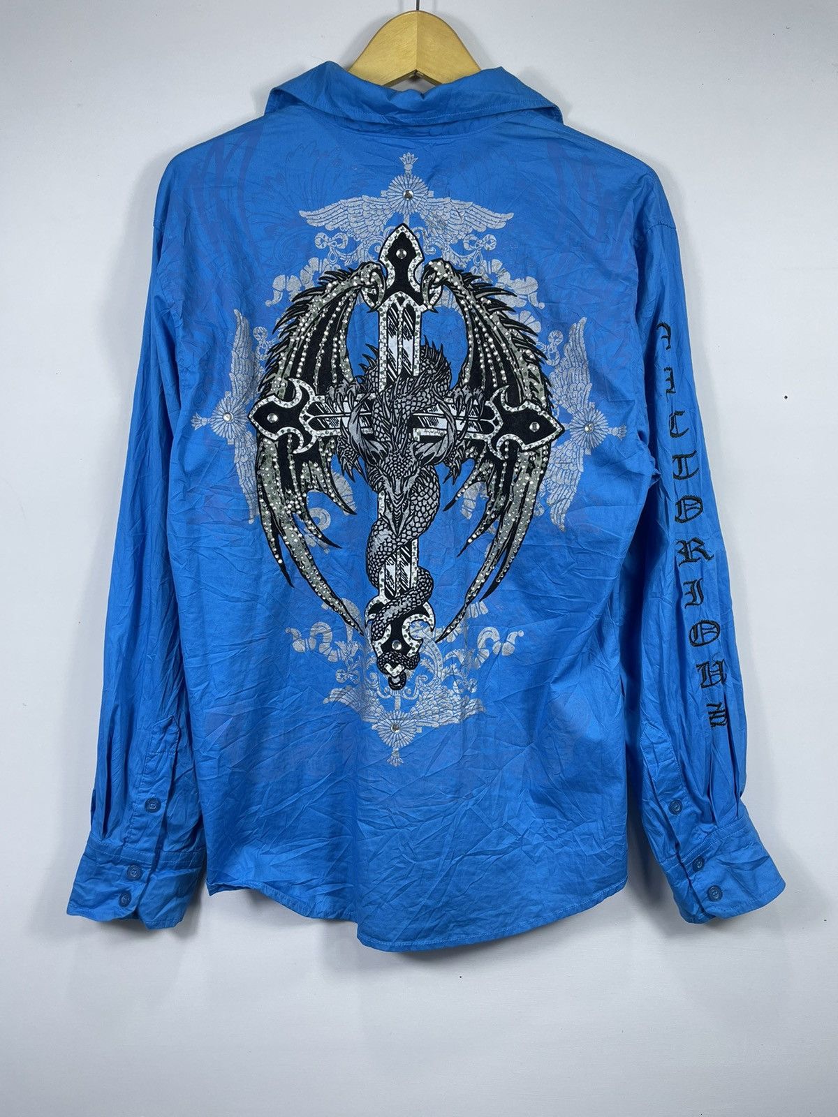 14th Addiction VIETORIUS CROSS DRAGON SHIRT BUTTON UP ifsix style Size US M / EU 48-50 / 2 - 1 Thumbnail