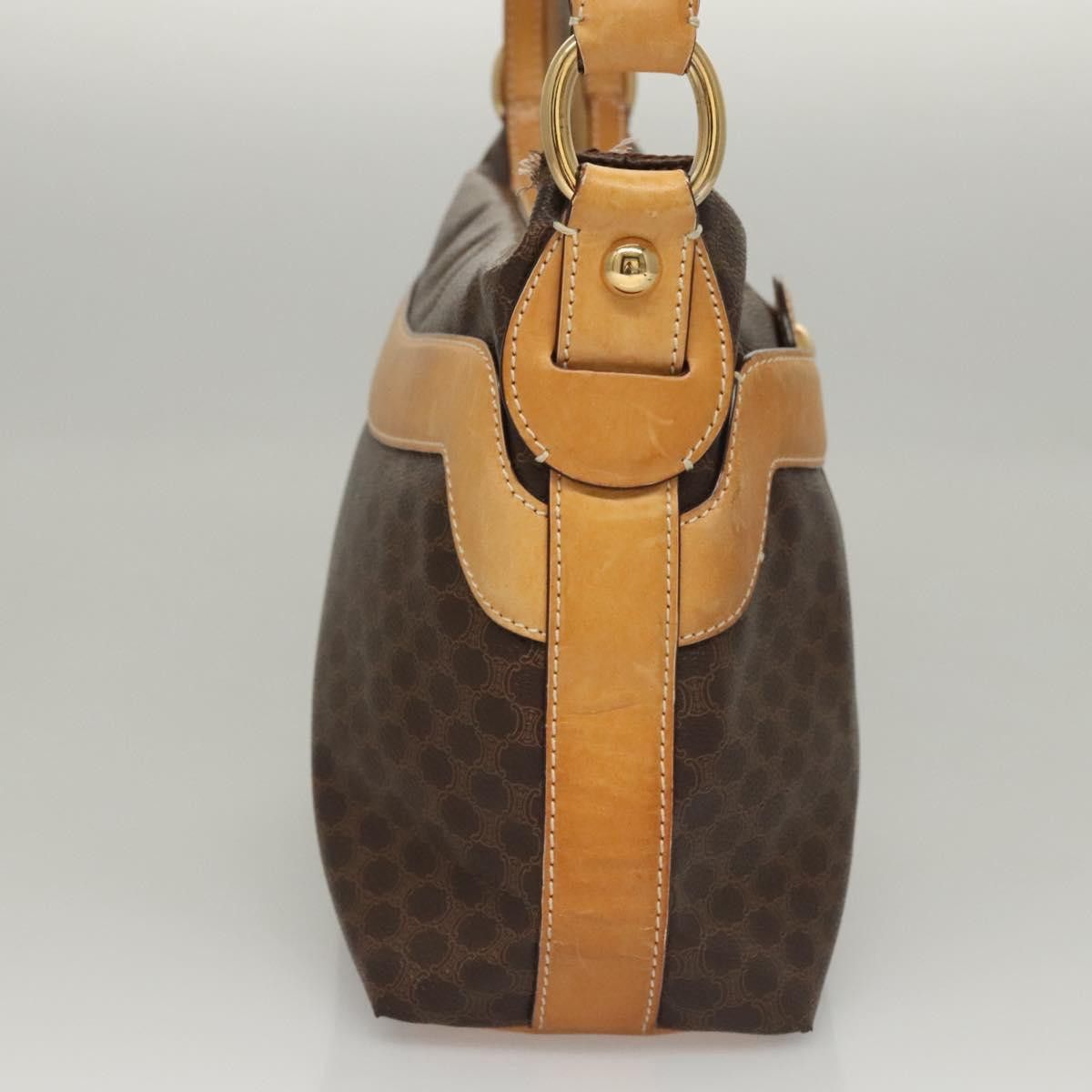 Celine CELINE Macadam Canvas Shoulder Bag Pvc Leather Brown Gold Size ONE SIZE - 5 Thumbnail