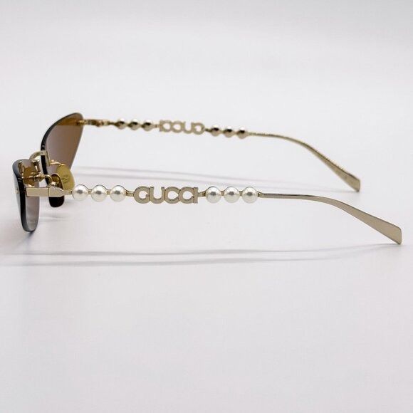 Gucci NEW GUCCI GG1920S 003 SUNGLASSES GOLD WOMEN CAT EYE EYEWEAR Size ONE SIZE - 9 Thumbnail