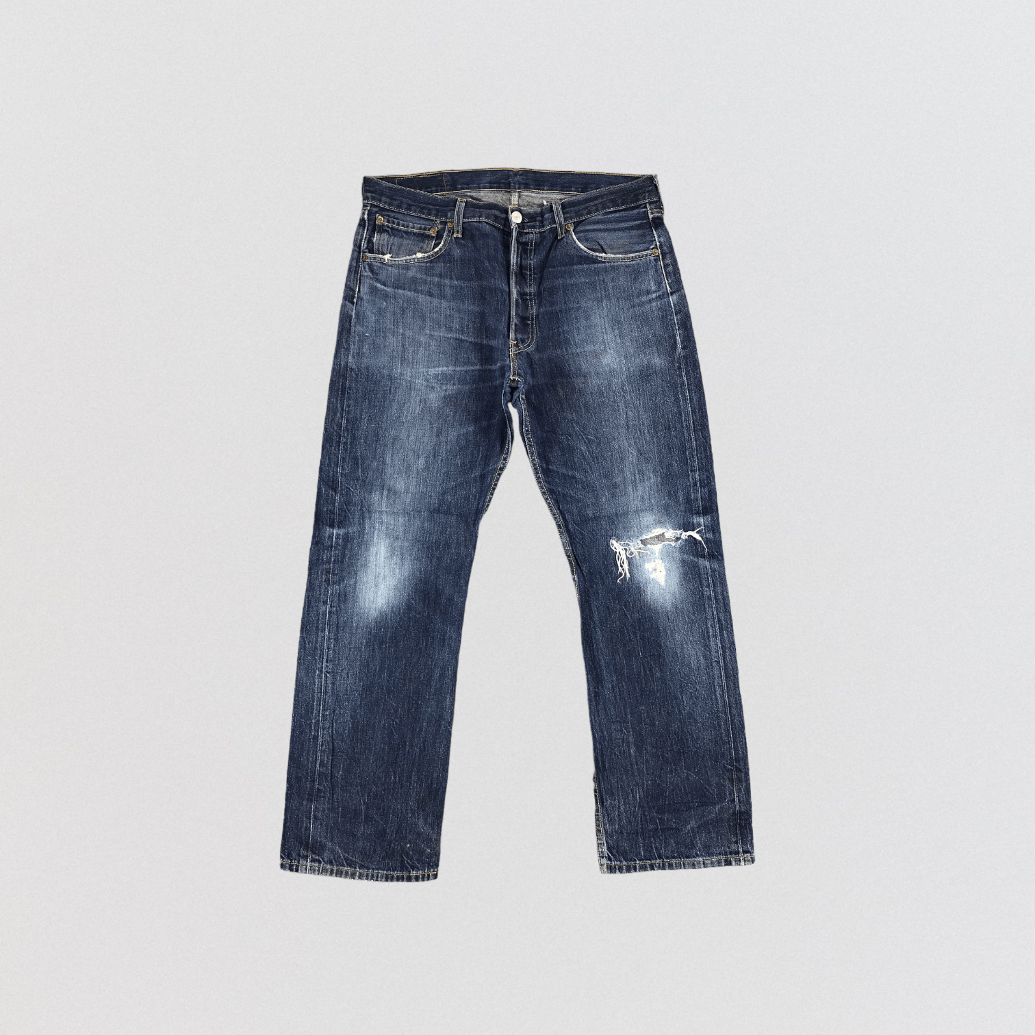 Levi's Vintage Distress Levis 501 Denim Jeans-JM957 Size US 35 - 1 Thumbnail