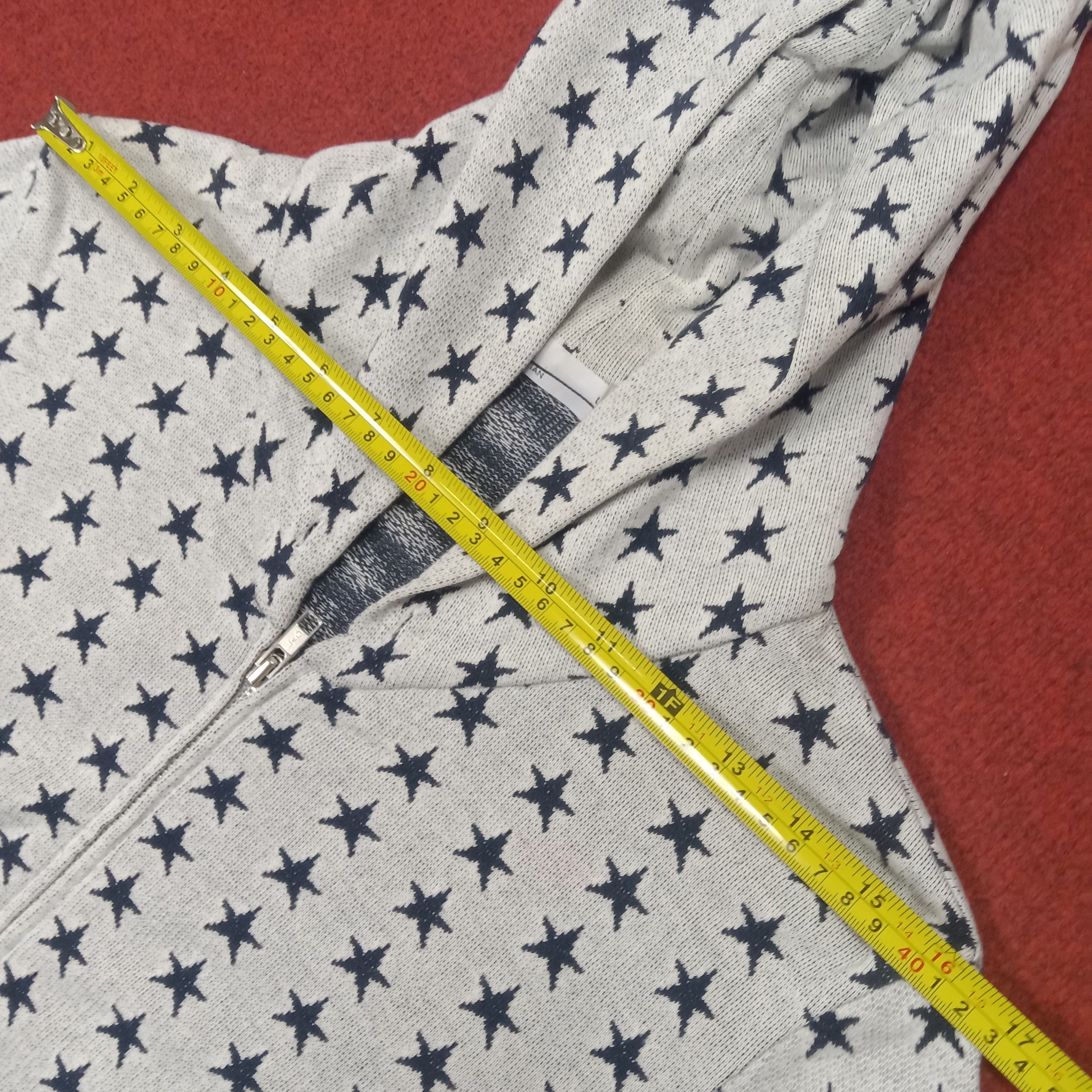 Japanese Brand × Lad Musician × Vintage Lad Musician Fullprint Star Design Streetwear Zipper Hoodies Size XS / US 0-2 / IT 36-38 - 9 Thumbnail