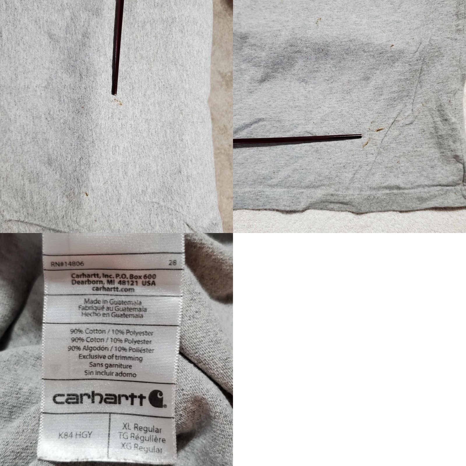 Carhartt Carhartt Shirt Mens XL Gray Henley Pocket Short Sleeve Workwear Size US XL / EU 56 / 4 - 8 Thumbnail