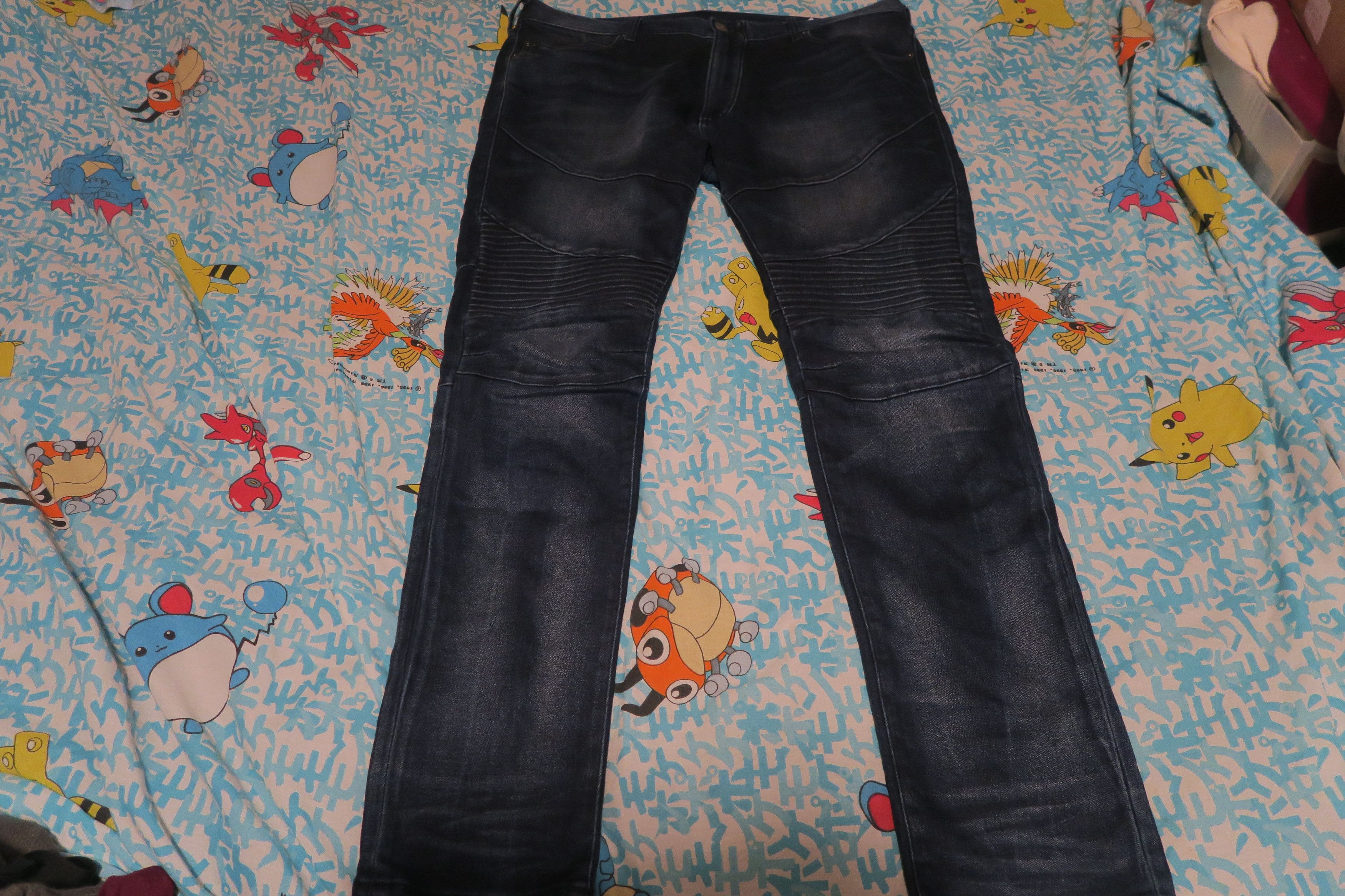 True Religion True Religion Rocco Relaxed Skinny Moto Jeans Shadow Blue Size US 38 / EU 54 - 1 Thumbnail