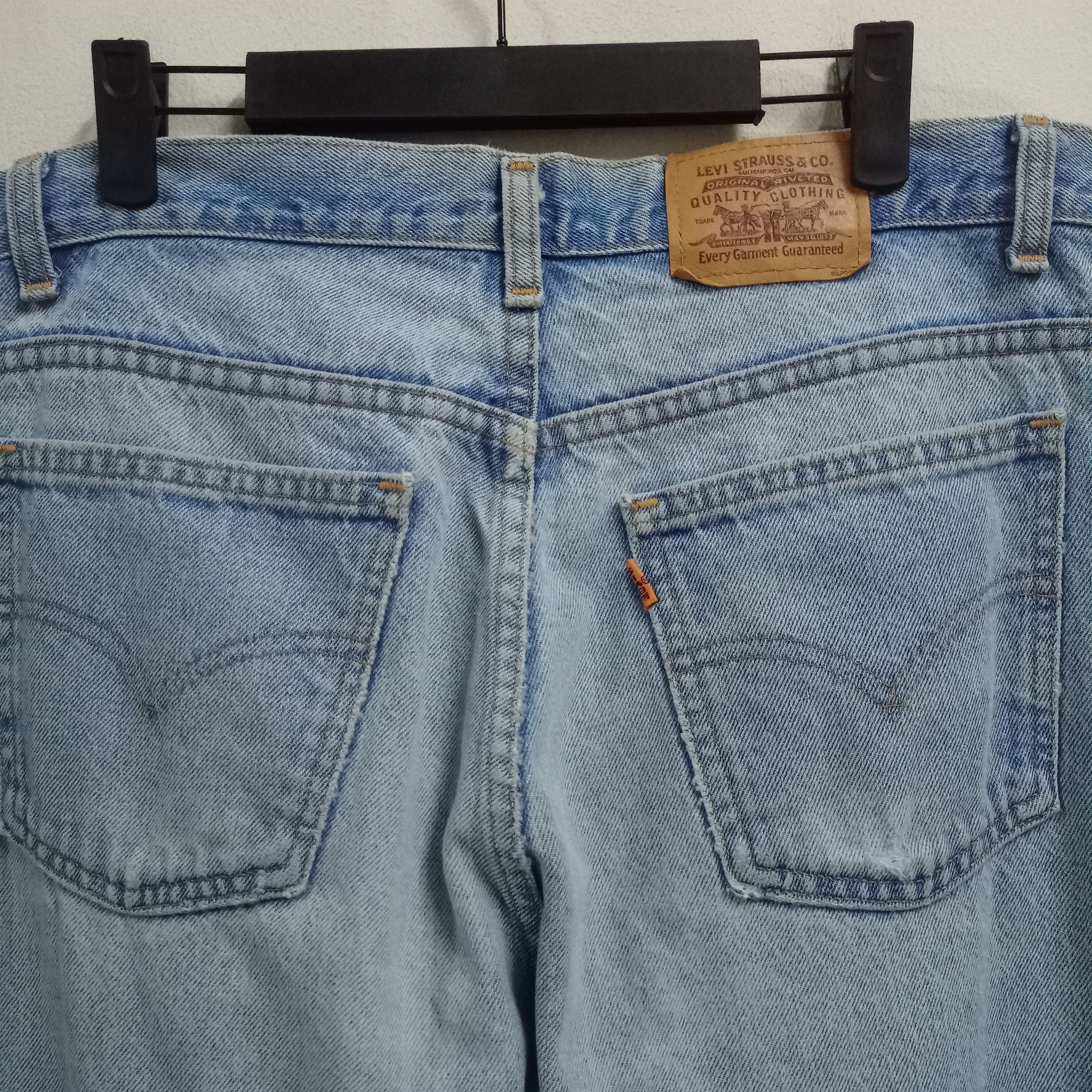 Levi's × Levi's Vintage Clothing Vintage 90s Levis Orange Tab Distressed Loose Jeans 33x31 Size US 33 - 7 Thumbnail