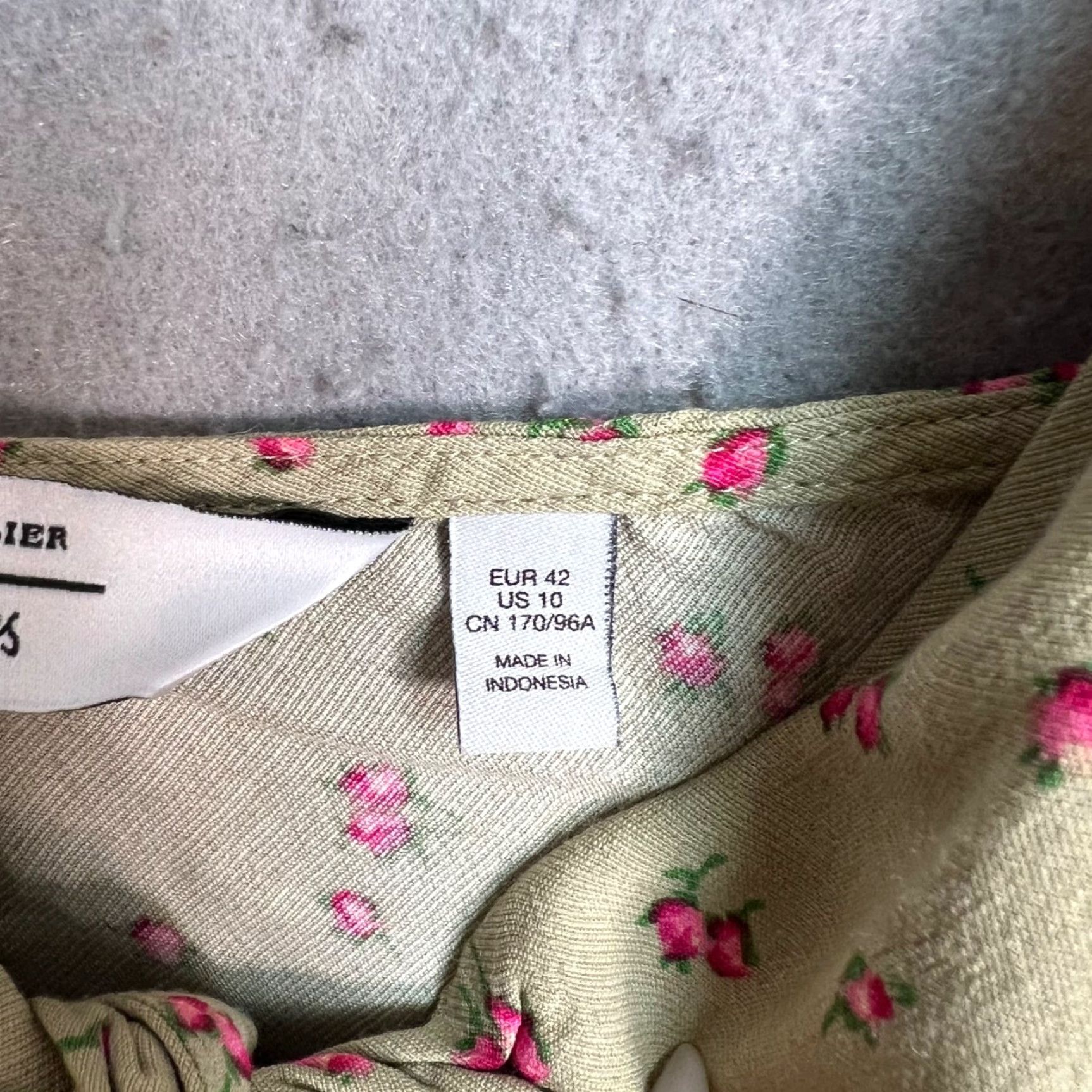 & Other Stories & Other Stories Floral Tank Womens 10 Beige Spaghetti Strap Casual Summer 10 Womens Size L / US 10 / IT 46 - 4 Thumbnail