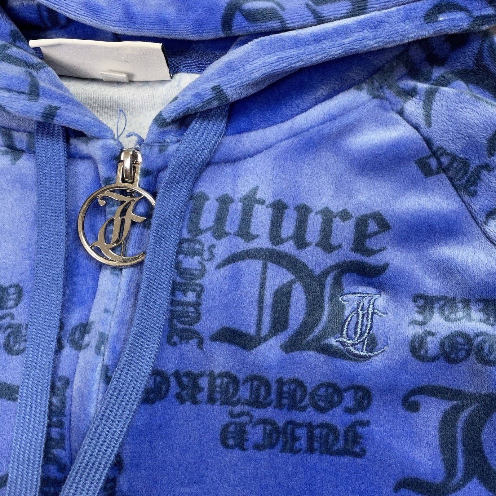 Juicy Couture Juicy Couture Hoodie Cropped Monogram Track Jacket Large Size L / US 10 / IT 46 - 3 Thumbnail