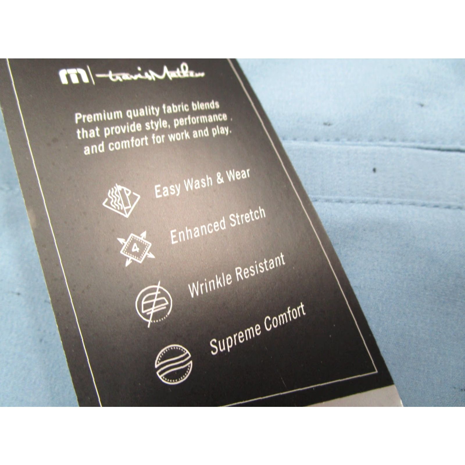 TravisMathew Travis Mathew Shorts Men 40 Blue Pinch Hitter Performance 11" Hybrid Travel Golf Shirt? Size US 40 / EU 56 - 4 Thumbnail