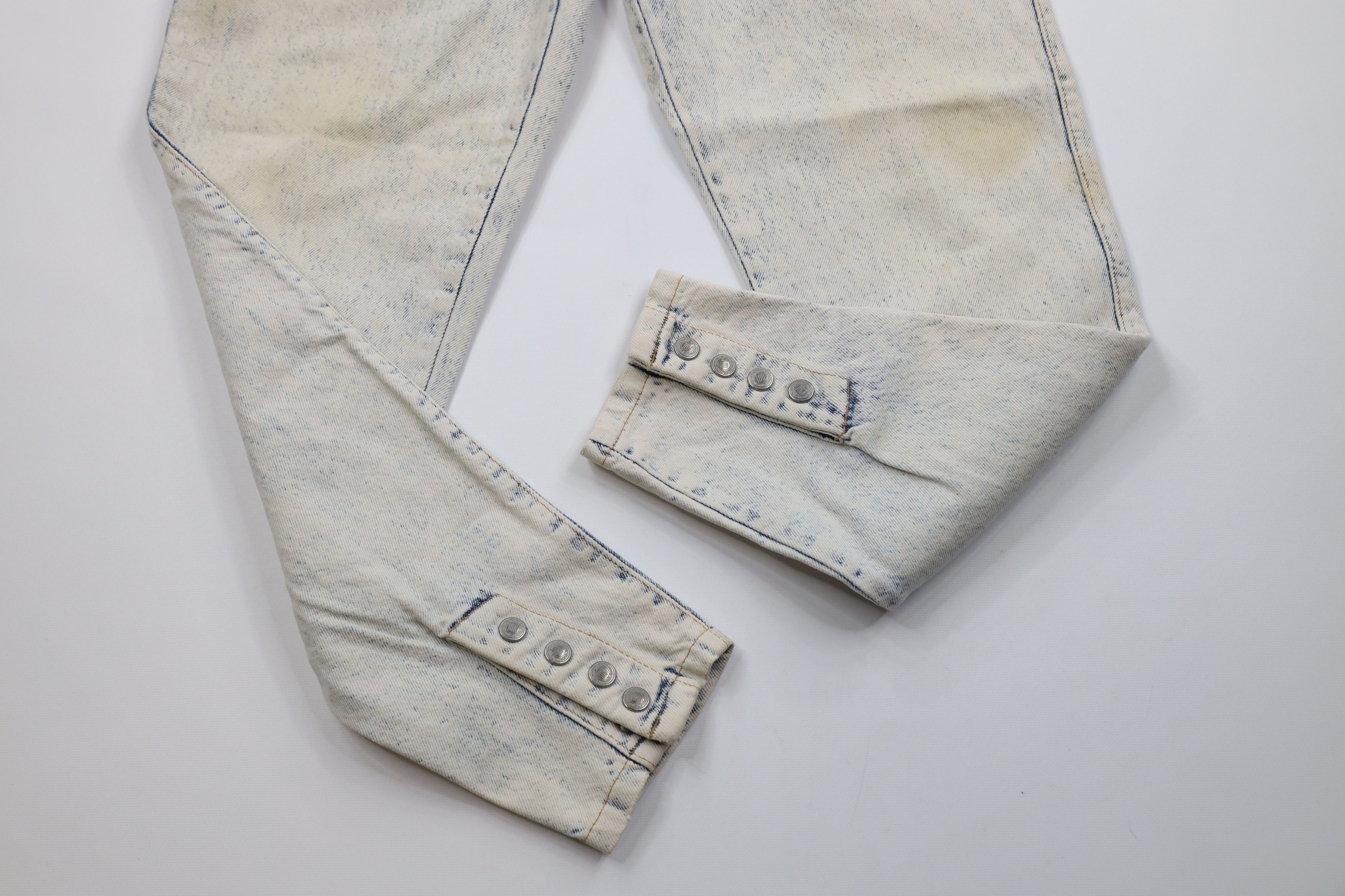 Vintage Vintage 90s IOU Streetwear Acid Wash Tapered Leg Denim Jeans Size 34" / US 12 / IT 48 - 5 Thumbnail