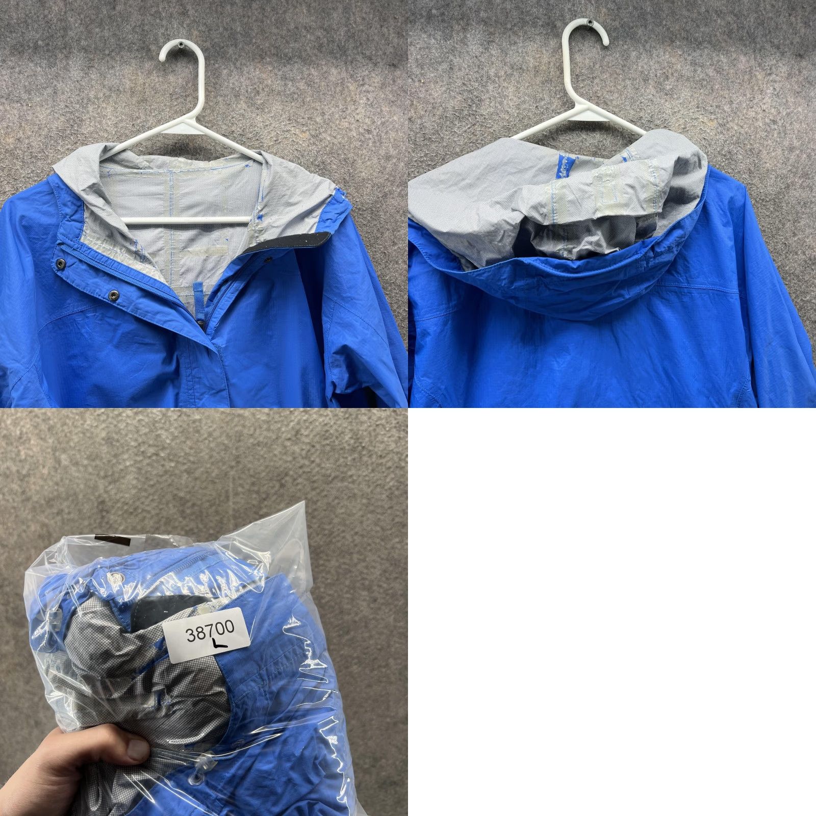 Vintage LL Bean Jacket Mens Large Blue Hooded Nylon Rain Windbreaker Packable Coat Size US L / EU 52-54 / 3 - 8 Thumbnail