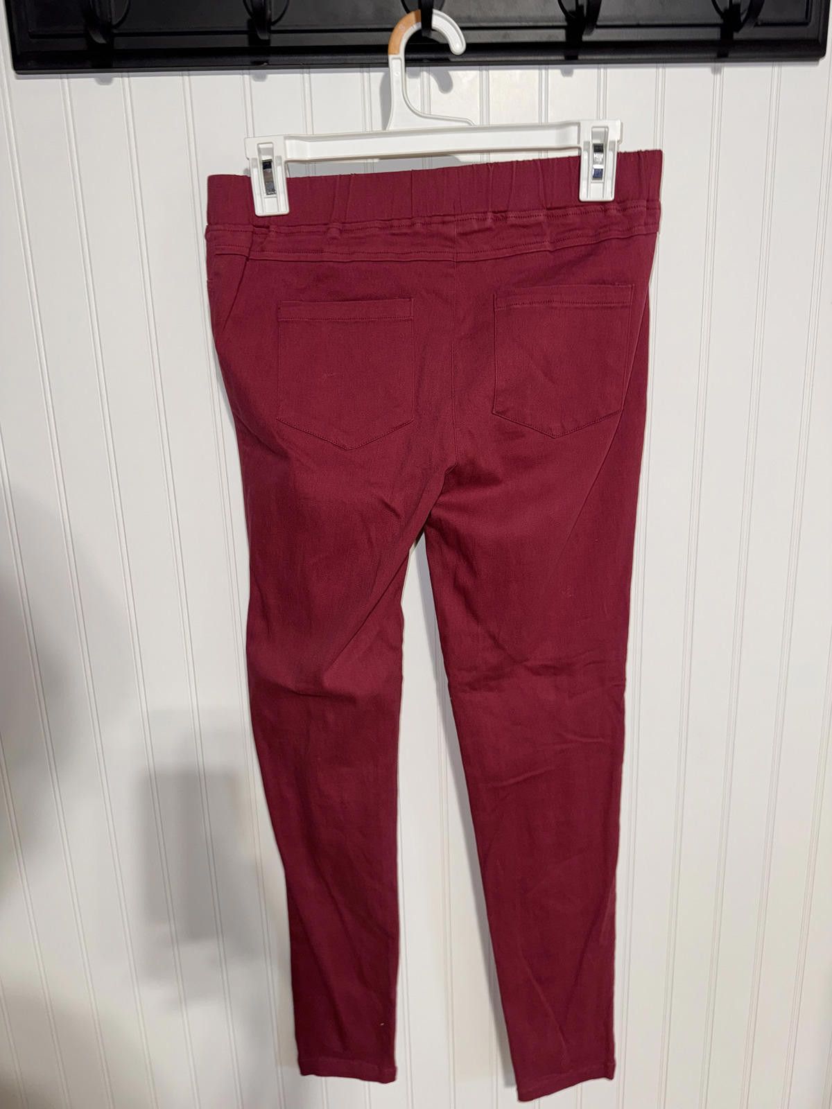 Other Umgee Women's L Burgundy Ladder Distressed Skinny Jeggings Size 36" / US 14 / IT 50 - 2 Thumbnail