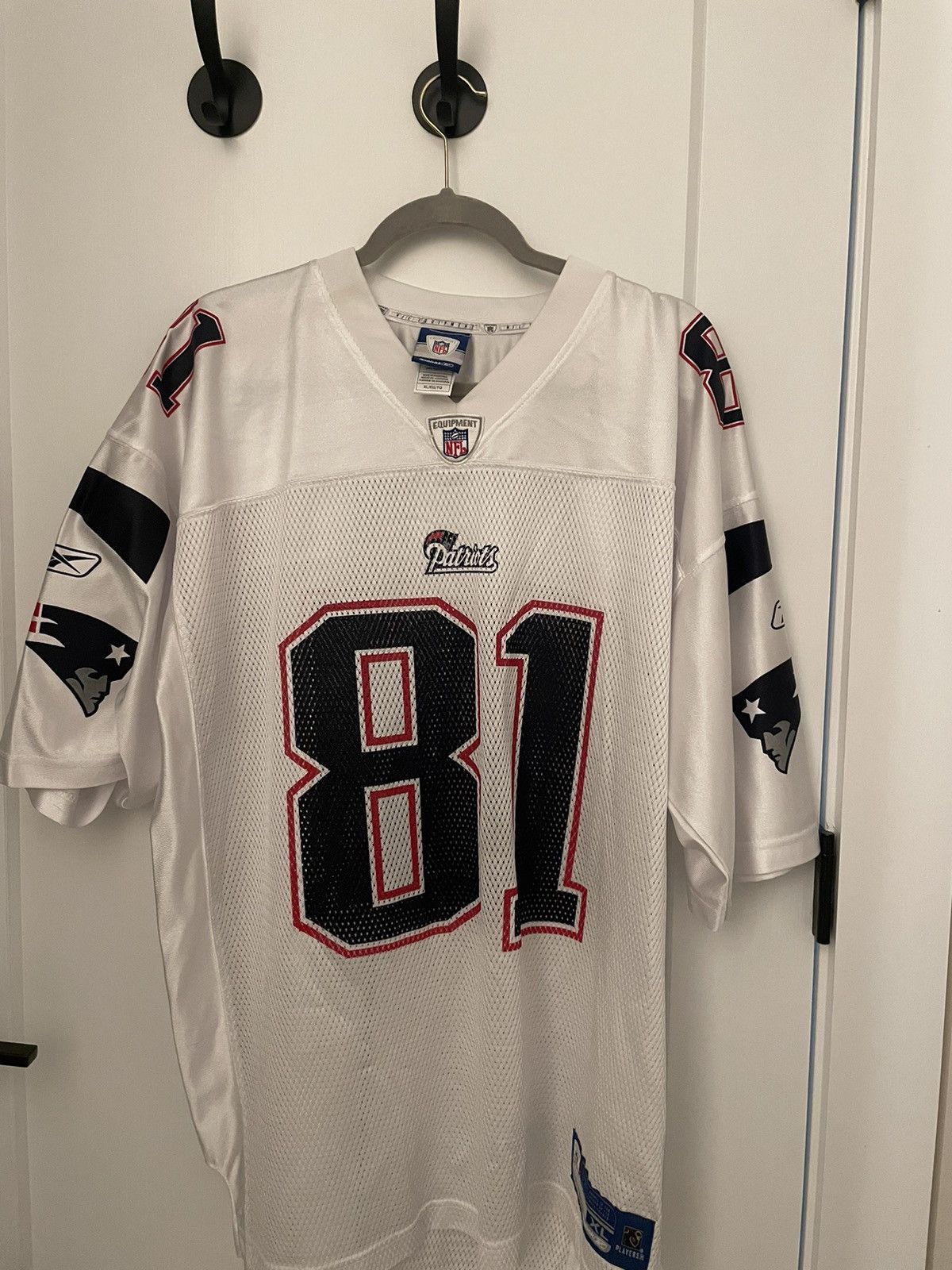 Image of Reebok Randy Moss Vintage Rbk Jersey in White, Men's (Size XL)