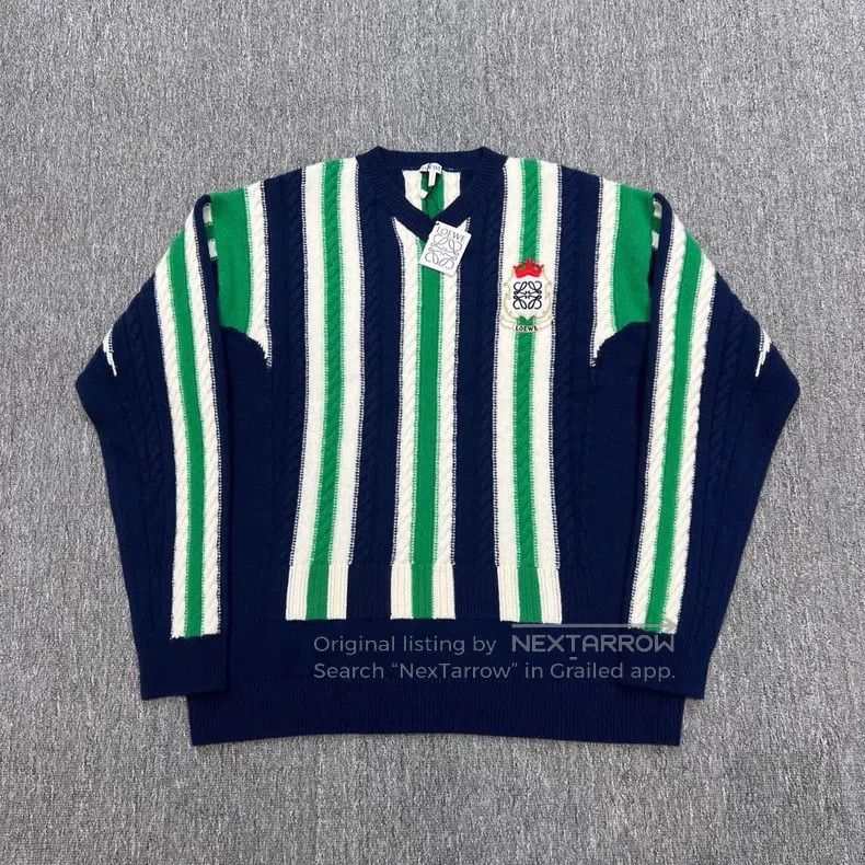 Loewe Loewe Striped Wool Sweater Size L / US 10 / IT 46 - 1 Thumbnail